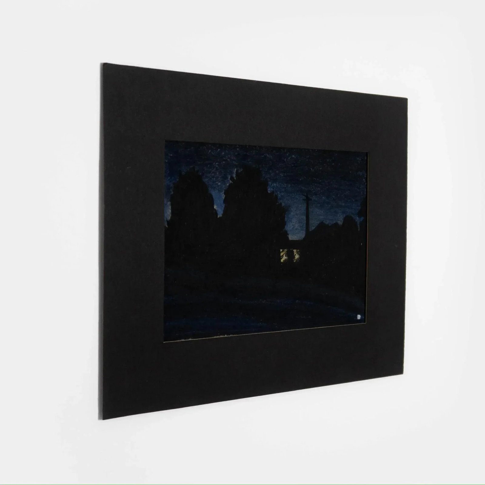 Signed 1980's Original Pastel Drawing on Paper of Nightime Scene by John Davies - 5