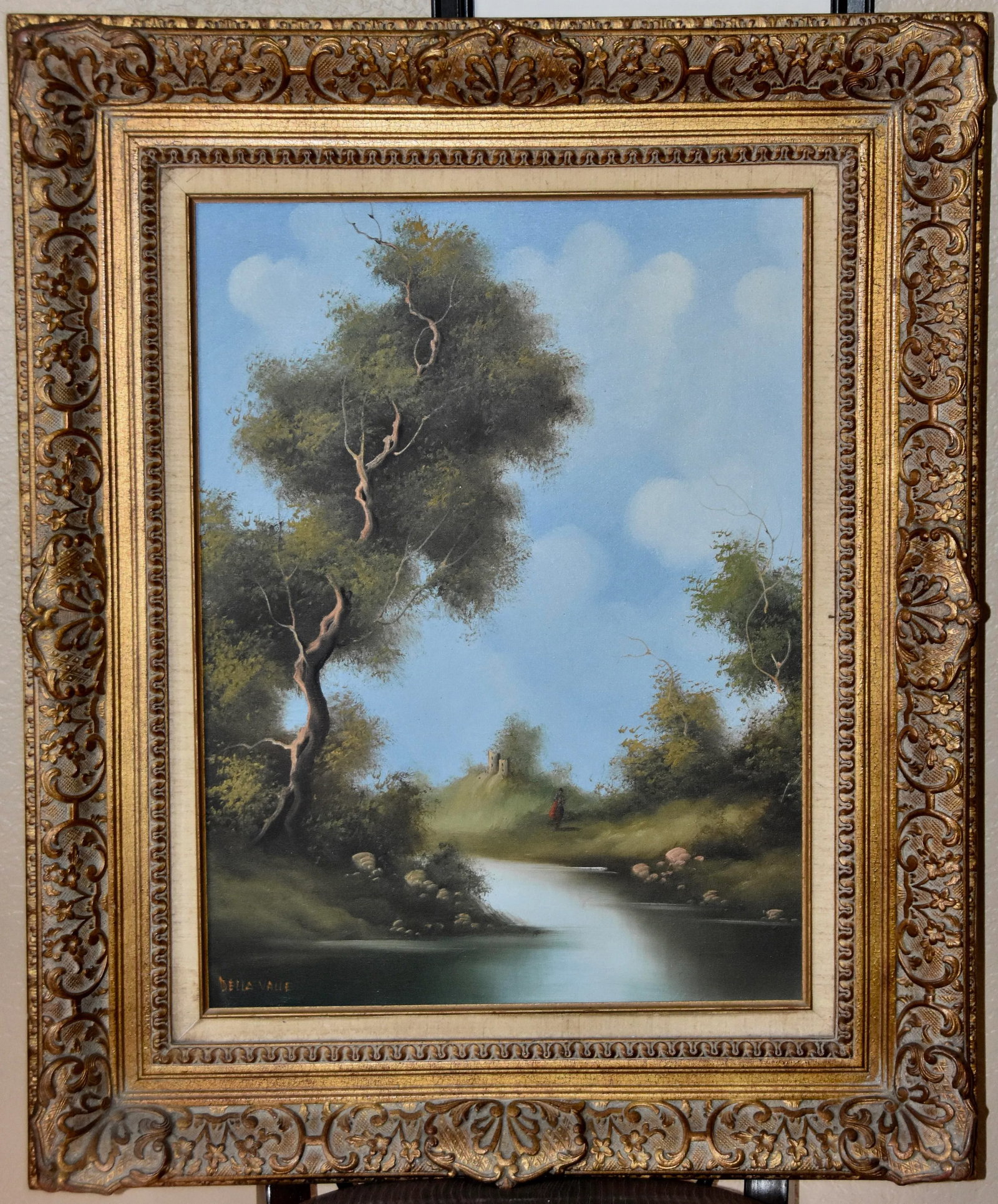 1960s Oil Painting Della Valle Original Signed on Canvas - 2