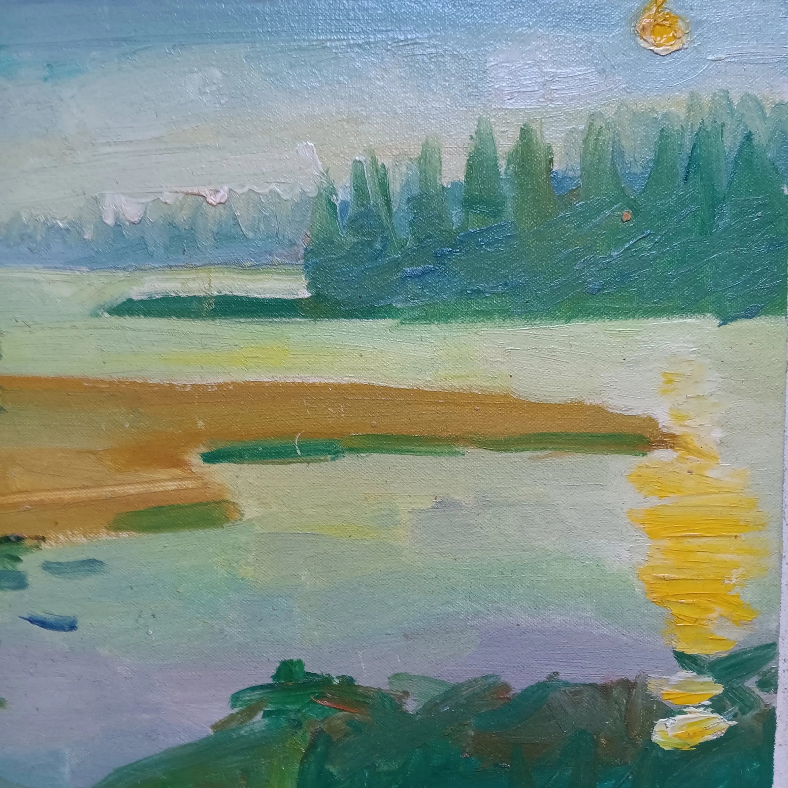 Chester, Nova Scotia Sunset Original Oil Painting - 2
