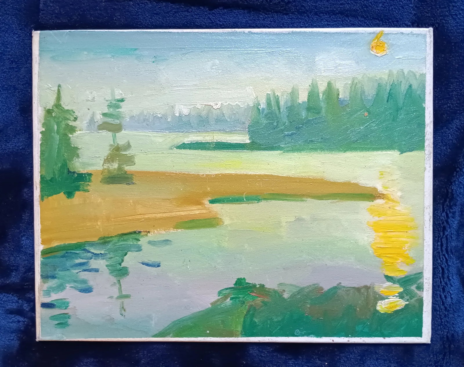 Chester, Nova Scotia Sunset Original Oil Painting - 4