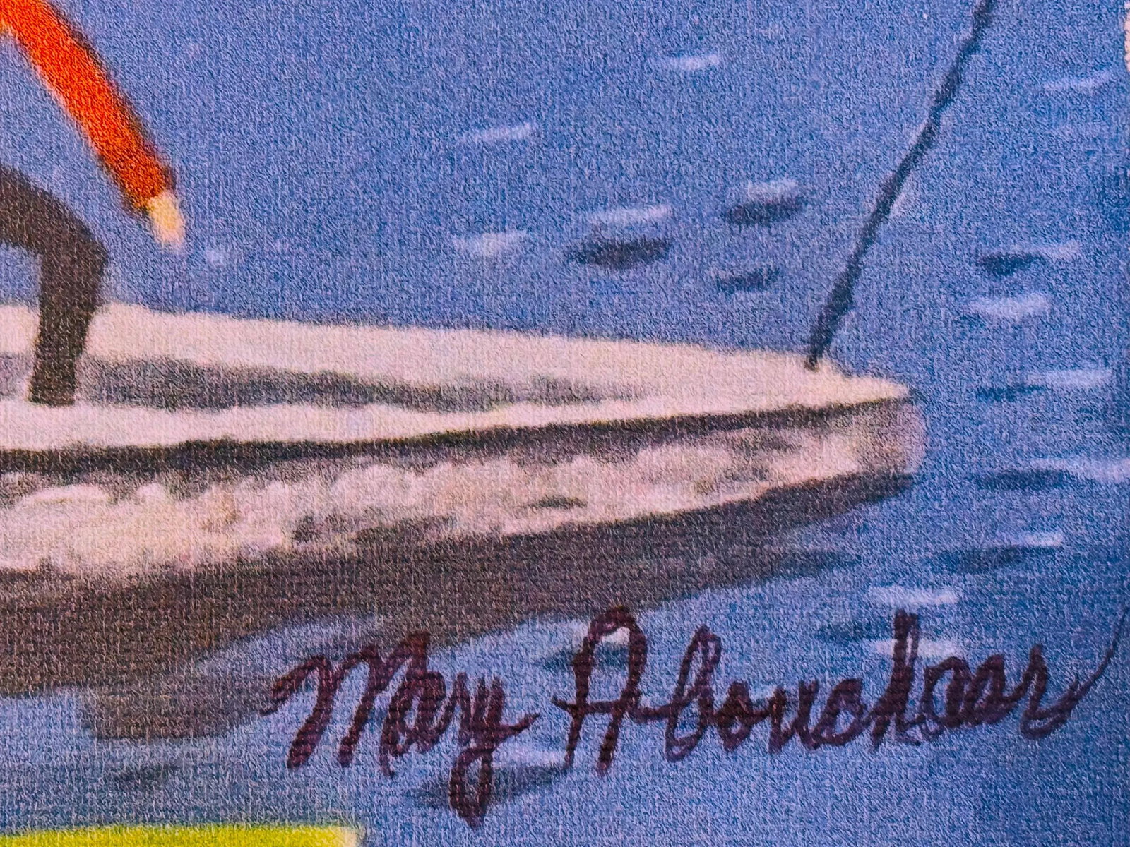 Late 20th-Century Giclee Signed Print on Canvas of Sailboats on Lake Geneva - 10