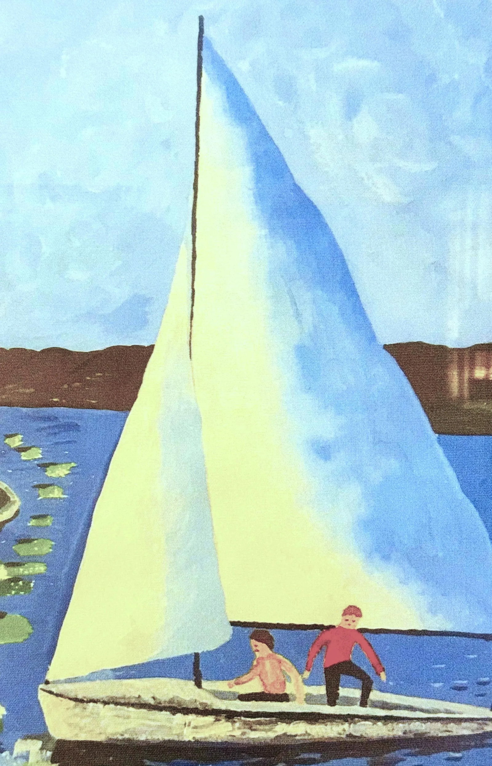 Late 20th-Century Giclee Signed Print on Canvas of Sailboats on Lake Geneva - 8