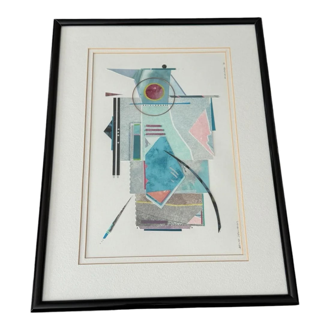 1991 Original Signed 'Broad Spectrum', William Fickinger, Framed Mixed Media Modern Collage - 2