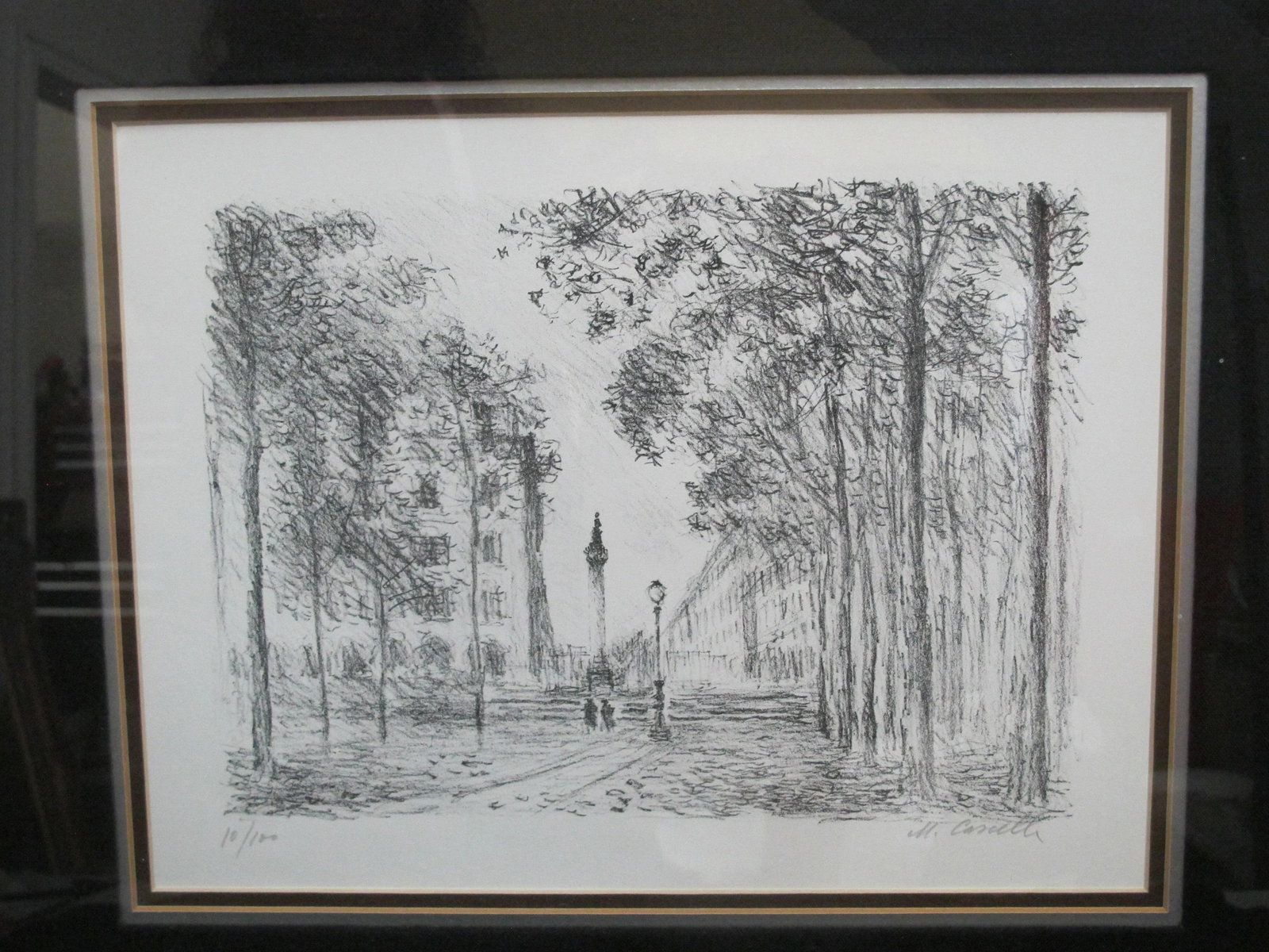 Michele Cascella Italy Limited Edition Signed Framed City Landscape Etching - 2