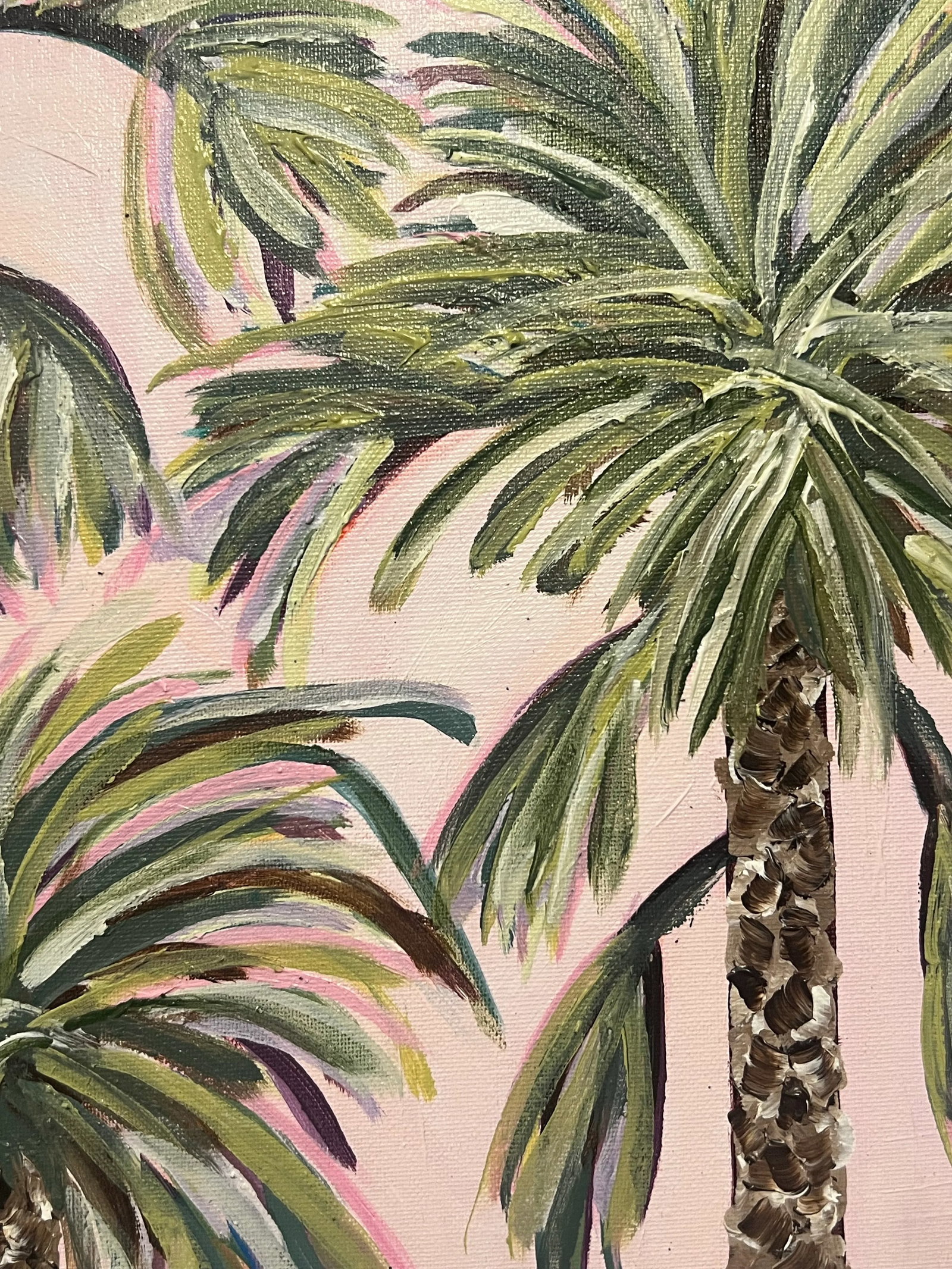 Modern Abstract Acrylic Painted on Canvas, "Palm Beach," Signed & Dated - 3