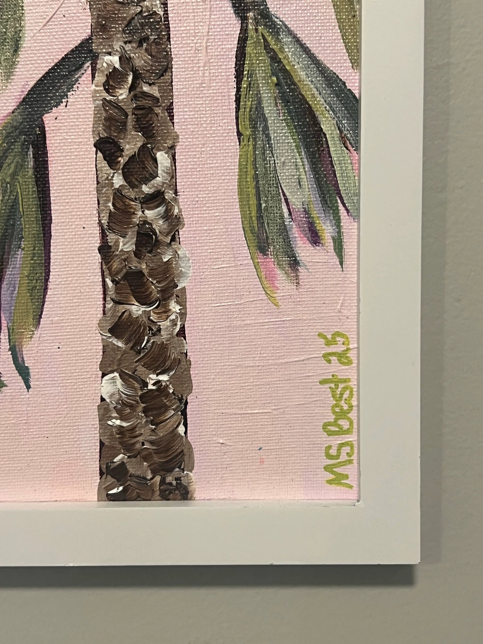 Modern Abstract Acrylic Painted on Canvas, "Palm Beach," Signed & Dated - 4