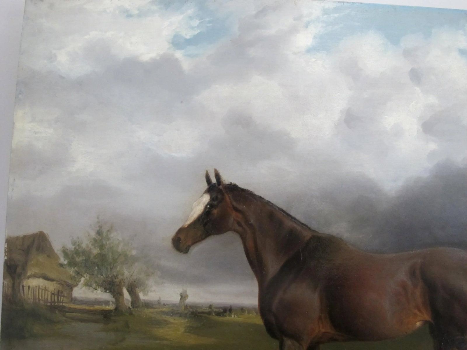 William Joseph Shayer Antique English Horse Portrait Oil Painting on Panel - 2