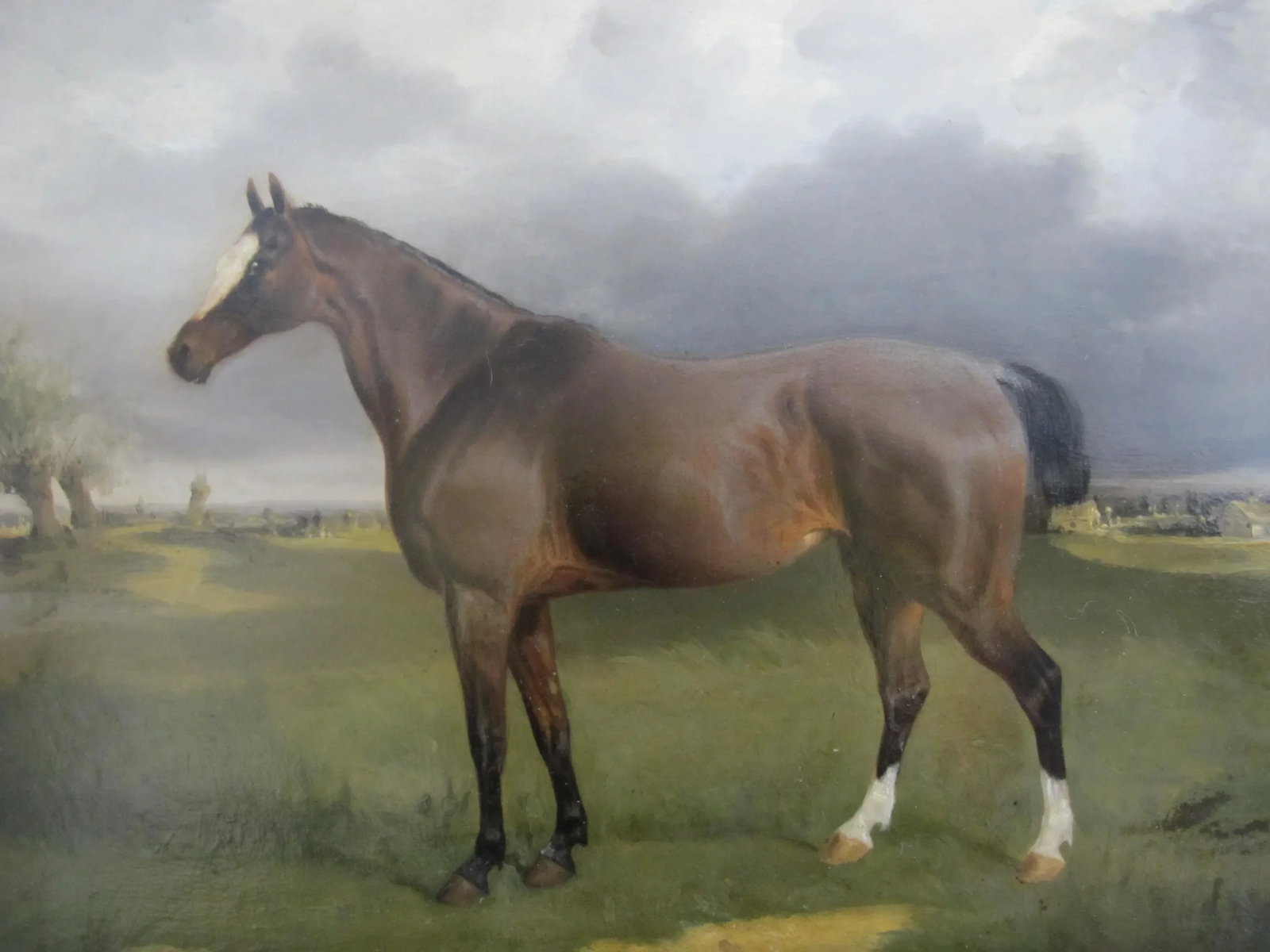 William Joseph Shayer Antique English Horse Portrait Oil Painting on Panel - 7