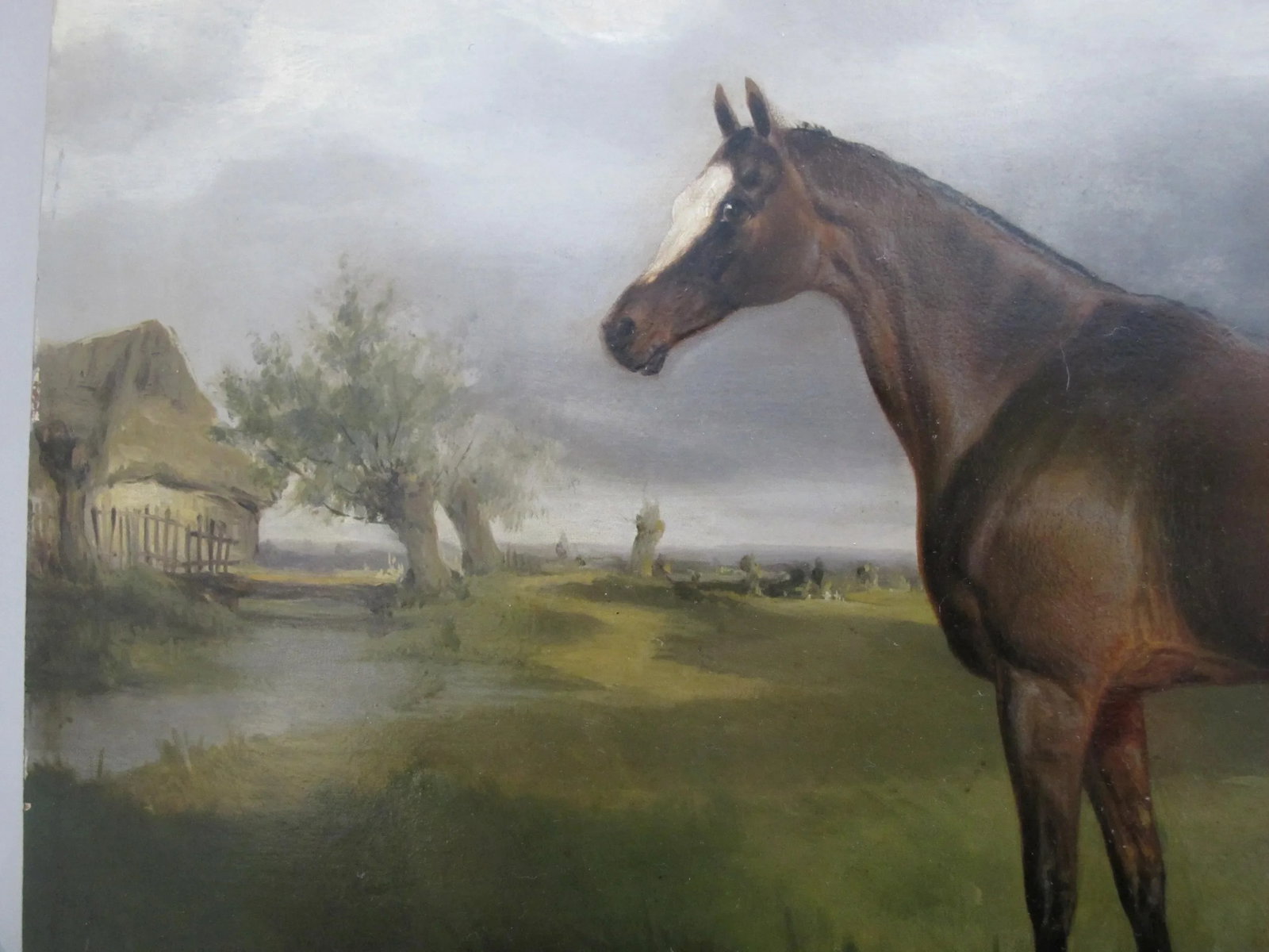 William Joseph Shayer Antique English Horse Portrait Oil Painting on Panel - 8