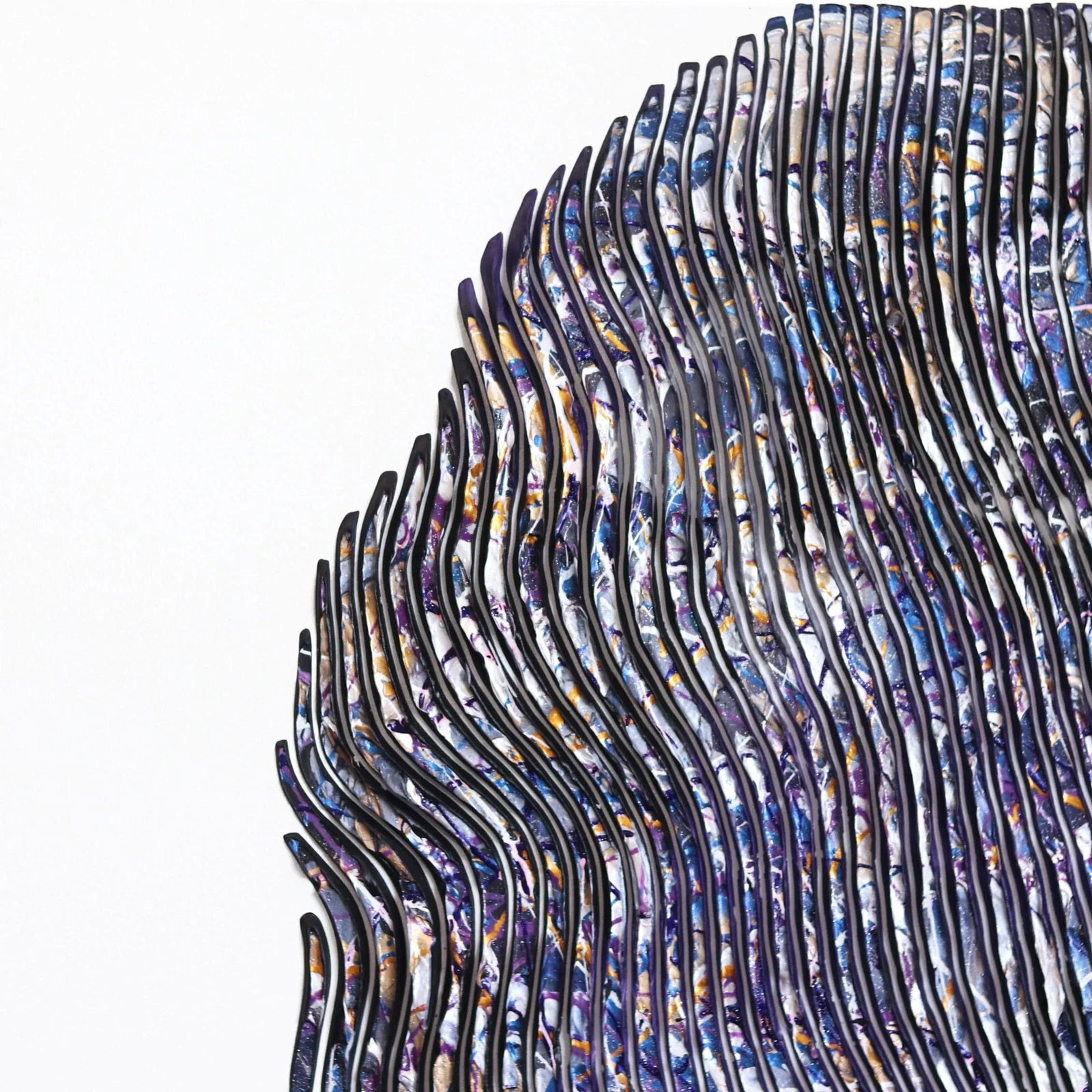 Original Op Art Pop Icon Portrait Painting by Virginie Schroeder 'Purple Rain Prince'' - 2