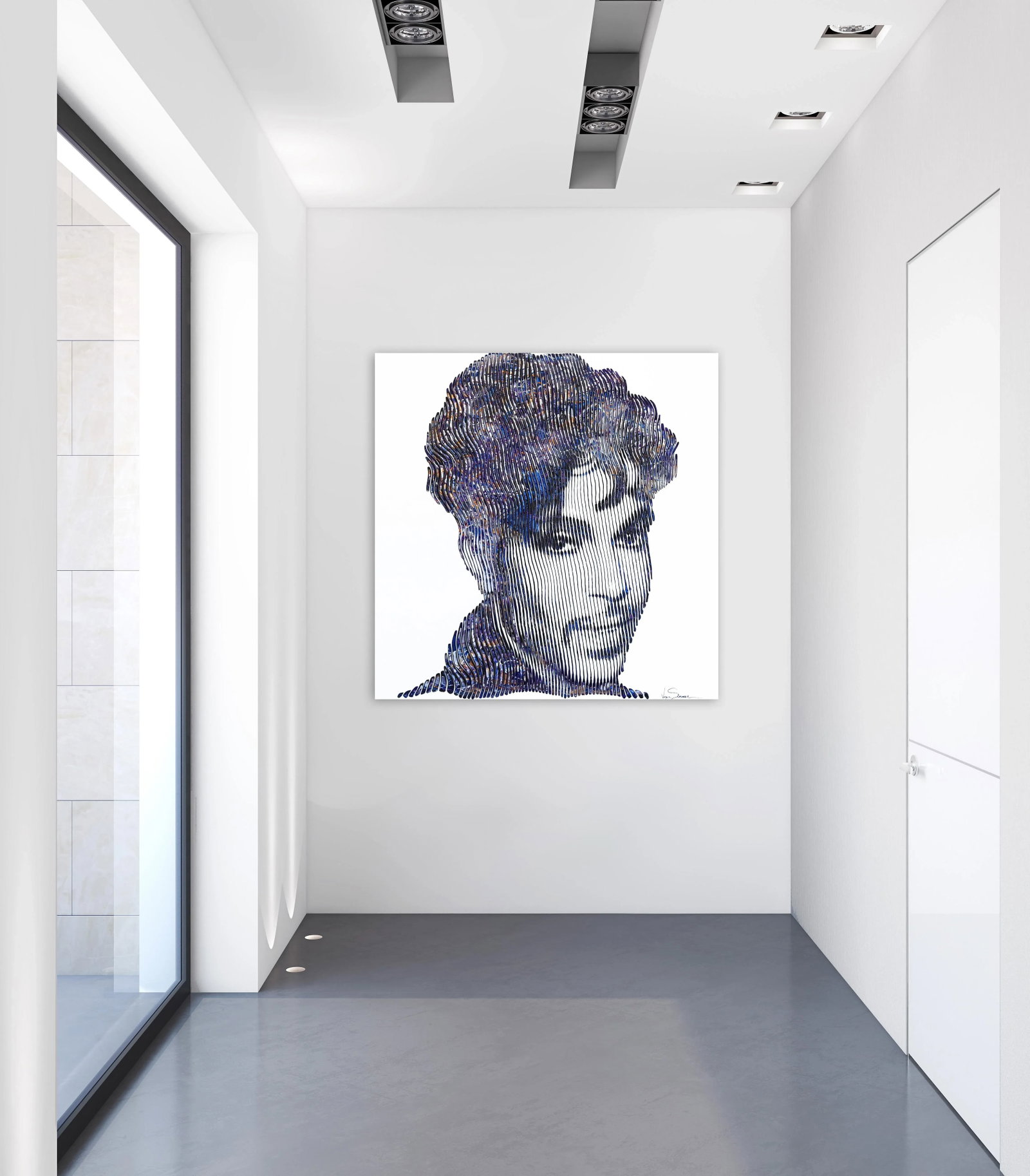 Original Op Art Pop Icon Portrait Painting by Virginie Schroeder 'Purple Rain Prince'' - 8