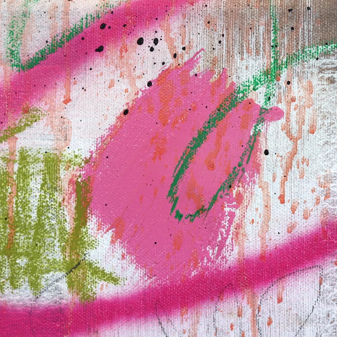 "White Line" Original Artwork by Sally K - 3