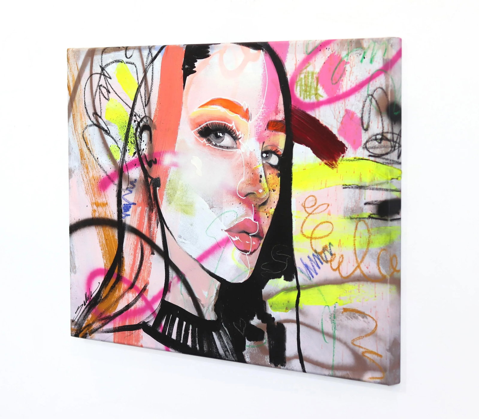 "White Line" Original Artwork by Sally K - 7