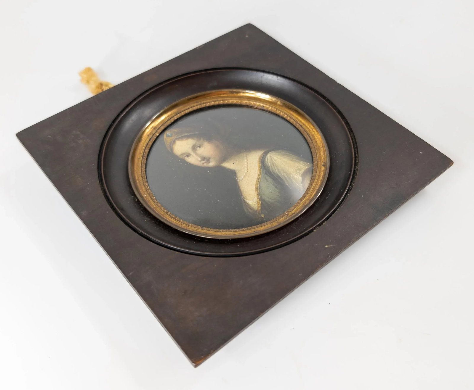 19th Century Miniature Oil Painting of Queen Louise of Prussia After Josef Grassi - 8