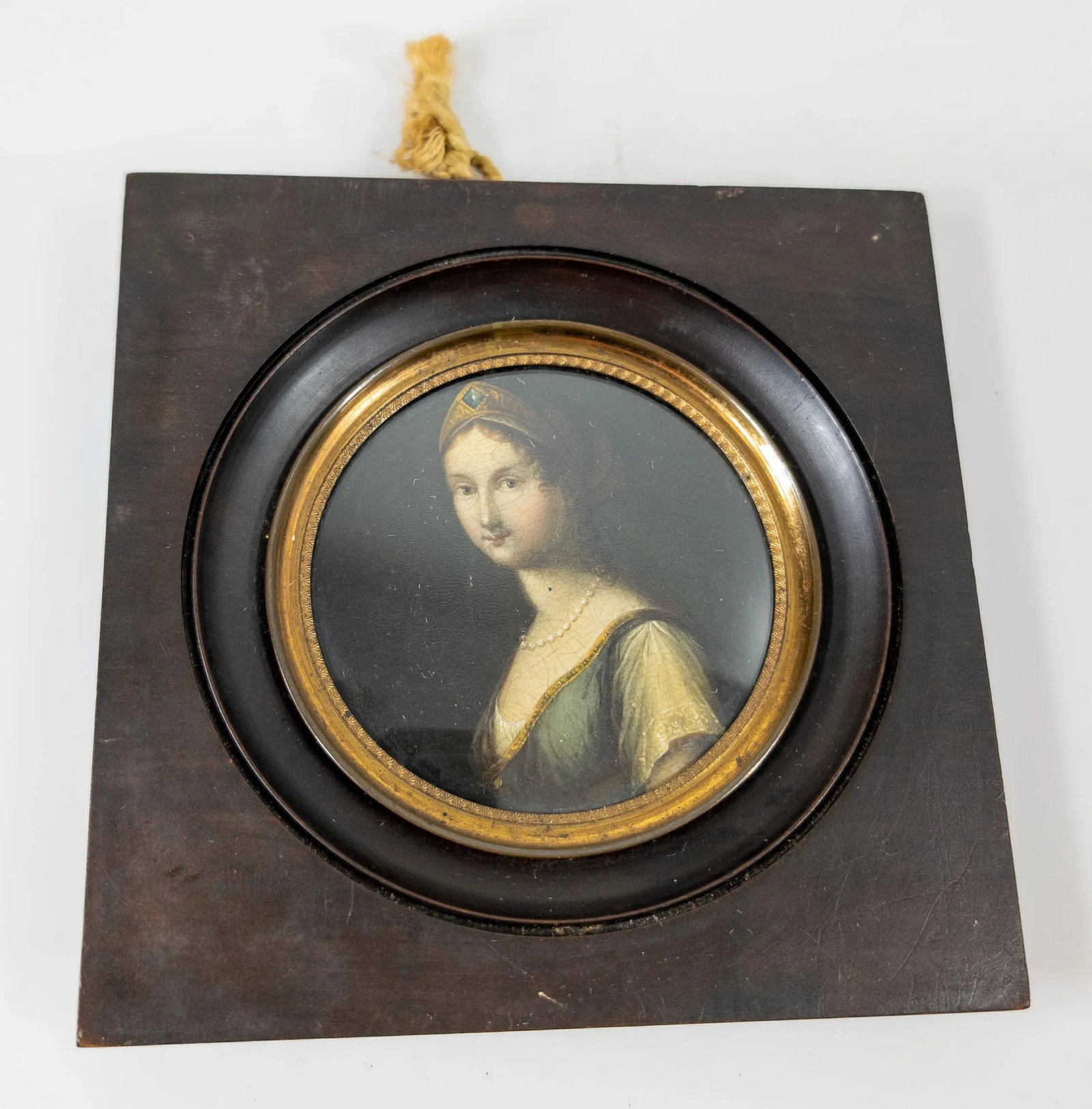 19th Century Miniature Oil Painting of Queen Louise of Prussia After Josef Grassi - 9