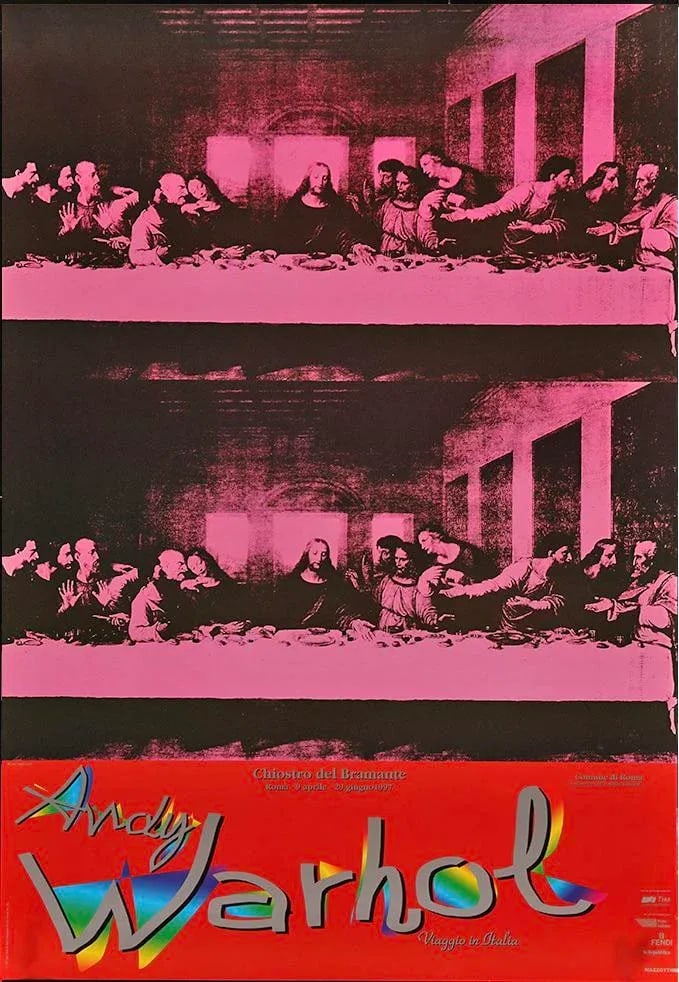 Andy Warhol "Viaggio in Italia" The Last Supper Italian Museum/Art Exhibition Oversize Poster, 1997 - 3