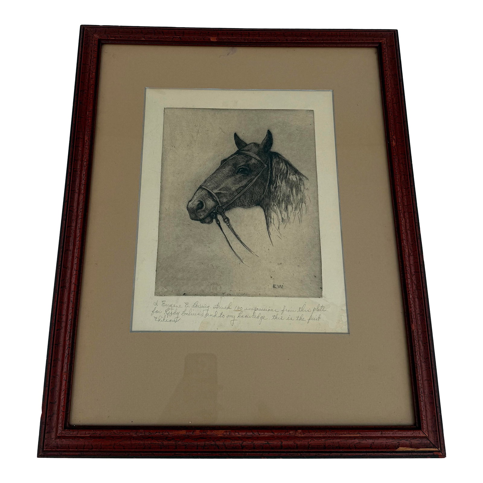 American Horse Etching by Ellsworth Woodward (1 of 7)