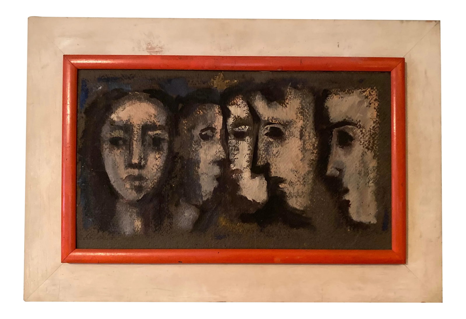Modernist Painting by Frank Kleinholz, Listed Artist: A rare, never before seen painting by listed artist Frank Kleinholz. I purchased this painting many years ago from a family friend. Rare, unsigned piece. Authenticated recently by the family and undou