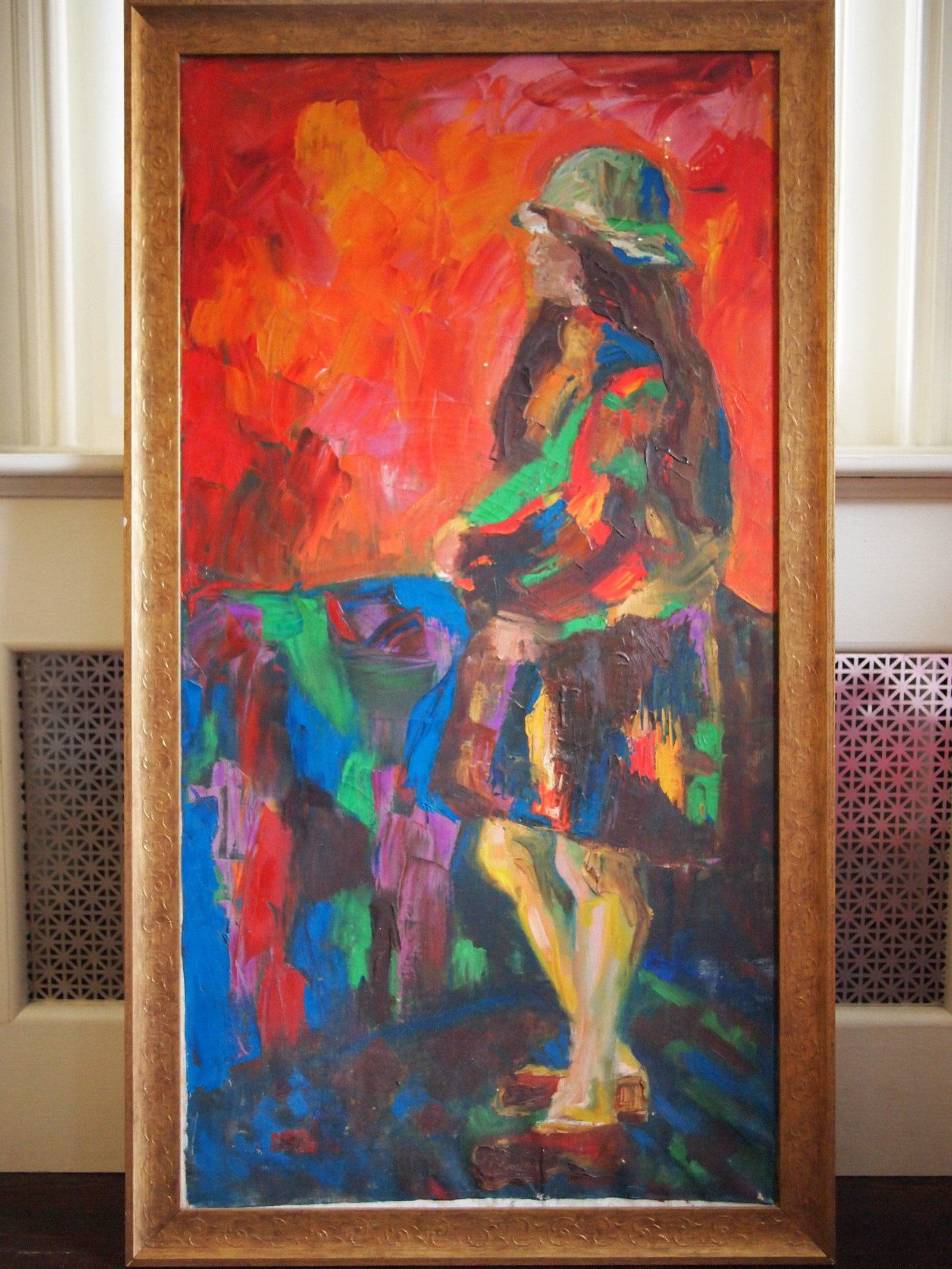 Vintage Irwin Touster Portrait Figural Painting - 2