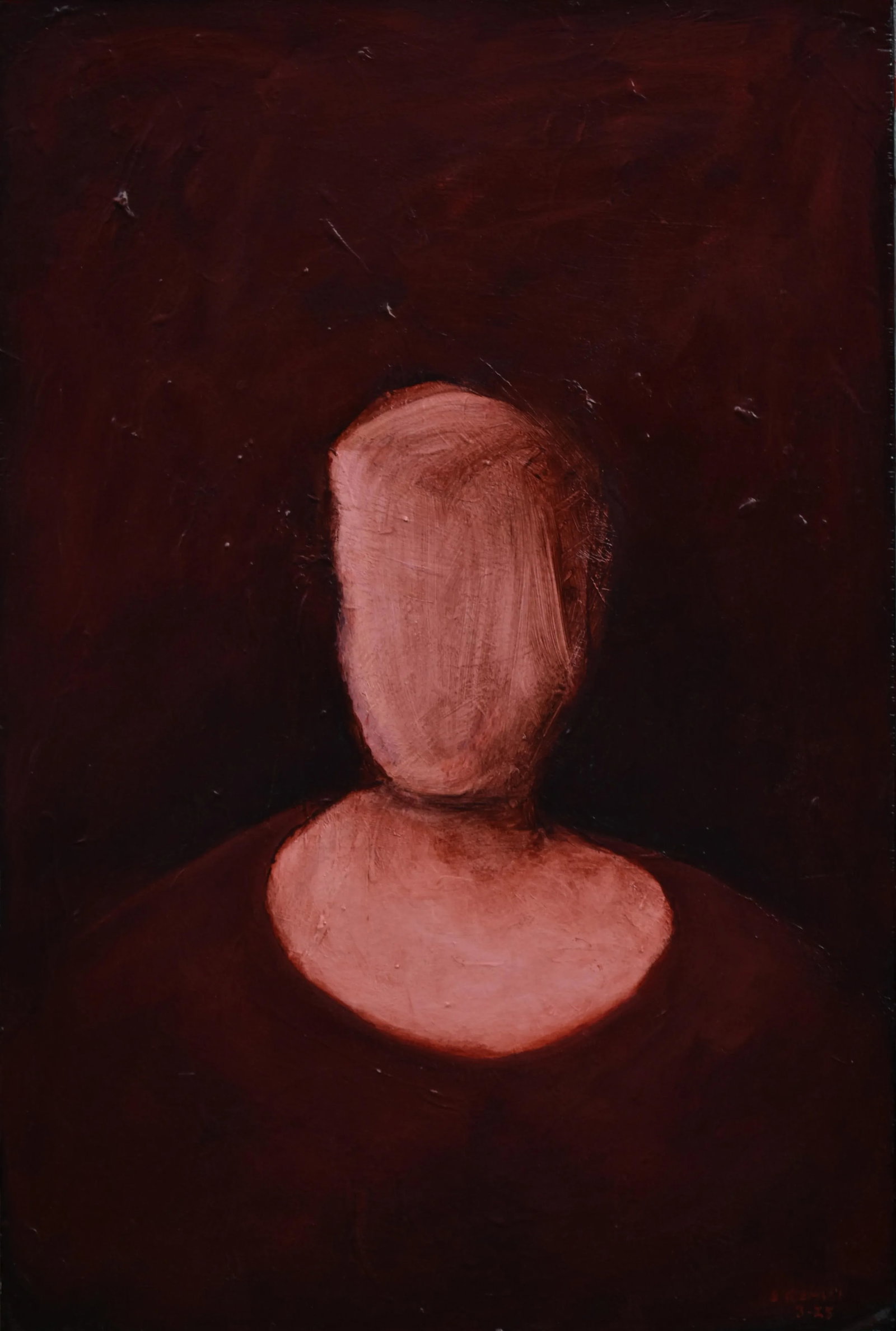 Ancestor's Portrait (Right Panel), Contemporary Acrylic Painting by Stephen Remick, Framed - 2