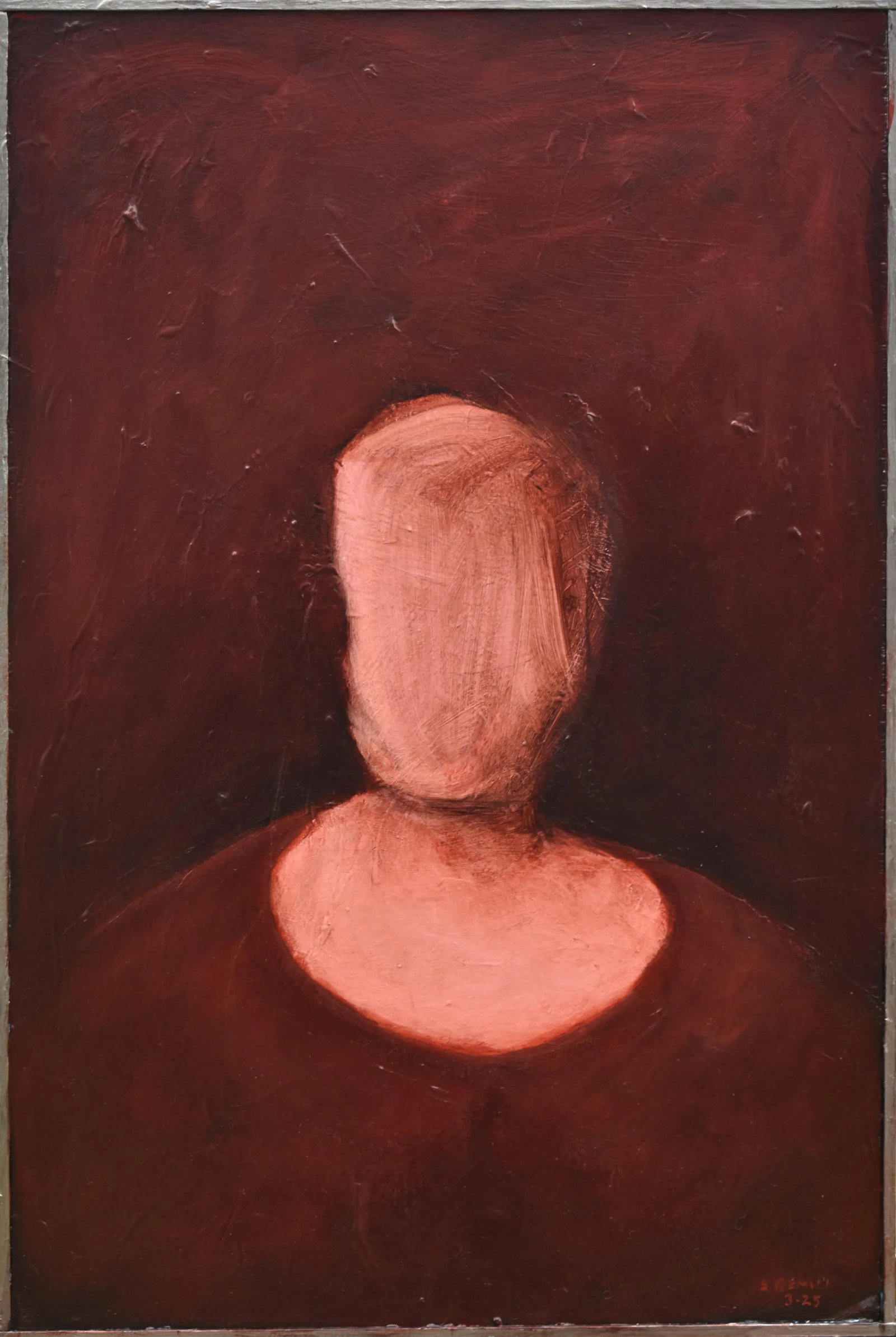 Ancestor's Portrait (Right Panel), Contemporary Acrylic Painting by Stephen Remick, Framed - 3