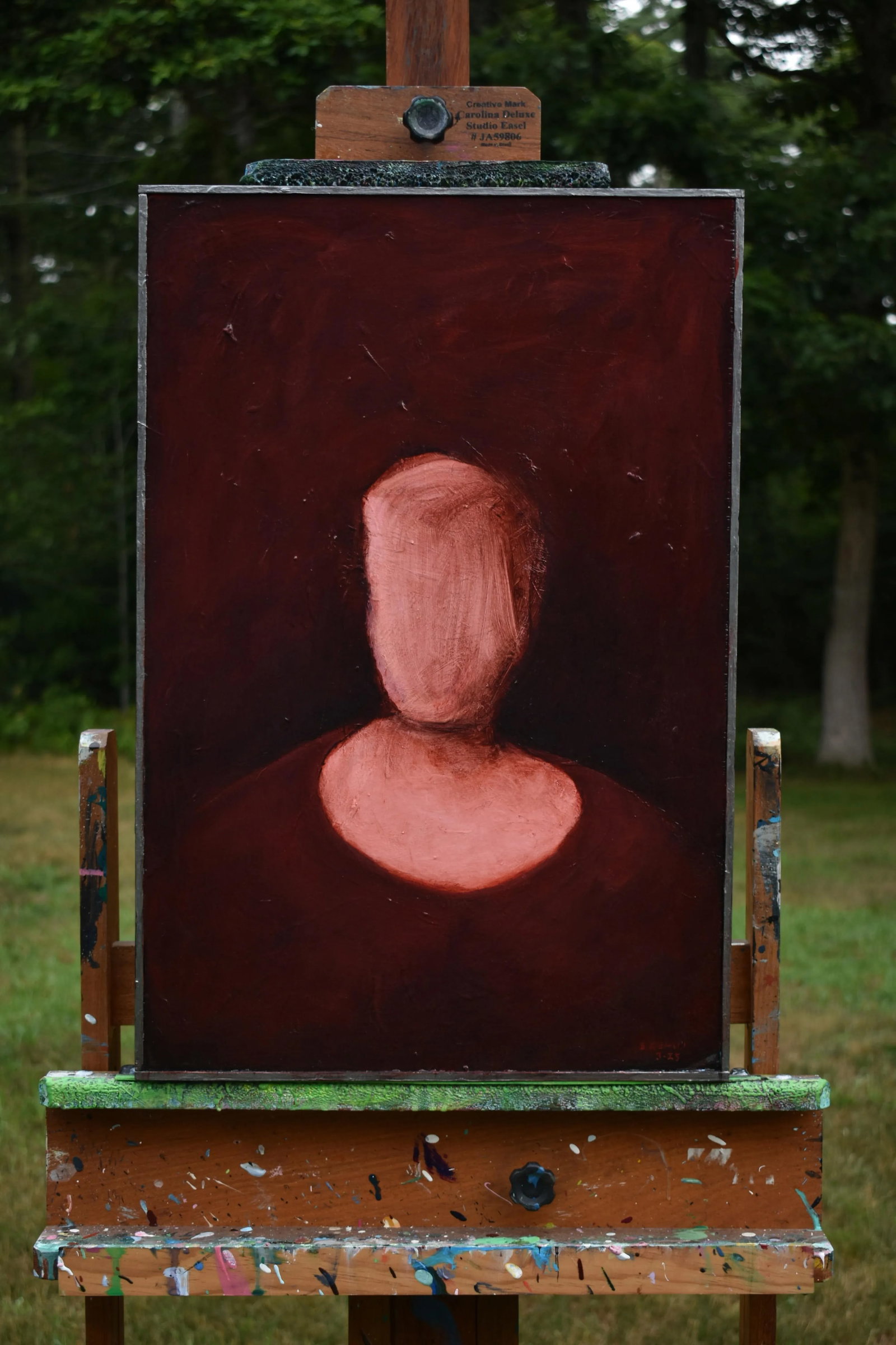 Ancestor's Portrait (Right Panel), Contemporary Acrylic Painting by Stephen Remick, Framed - 5