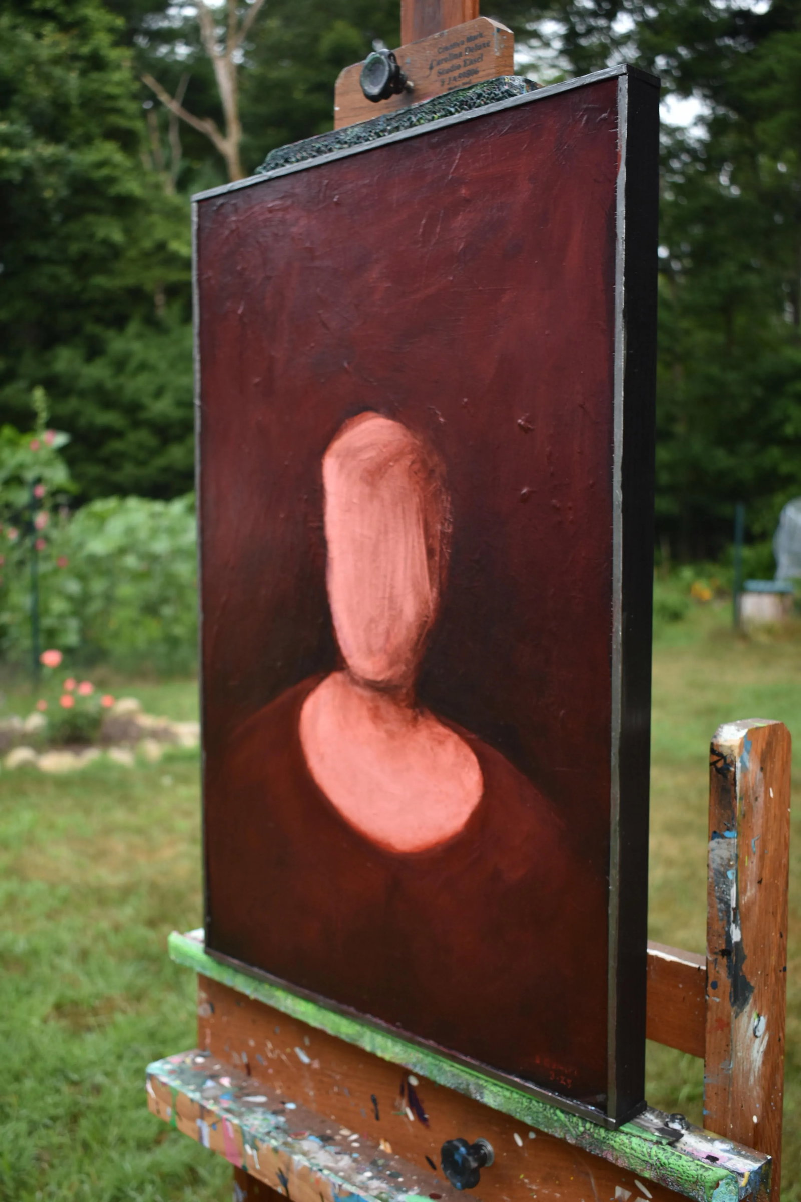 Ancestor's Portrait (Right Panel), Contemporary Acrylic Painting by Stephen Remick, Framed - 7
