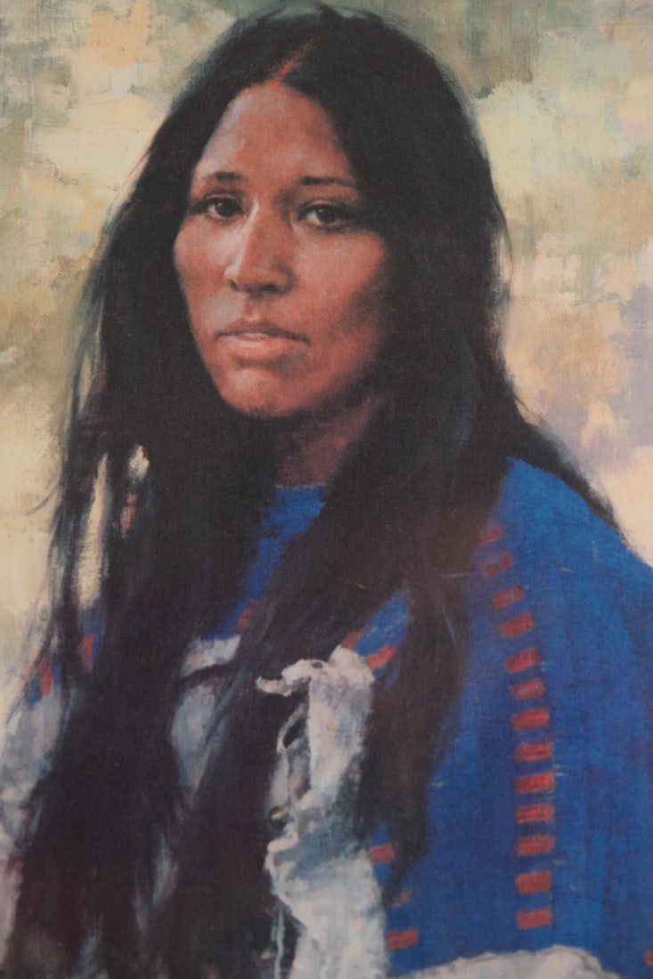 Howard Terpning "Woman of the Sioux" Signed Limited Edition Print - Western Portrait - 2