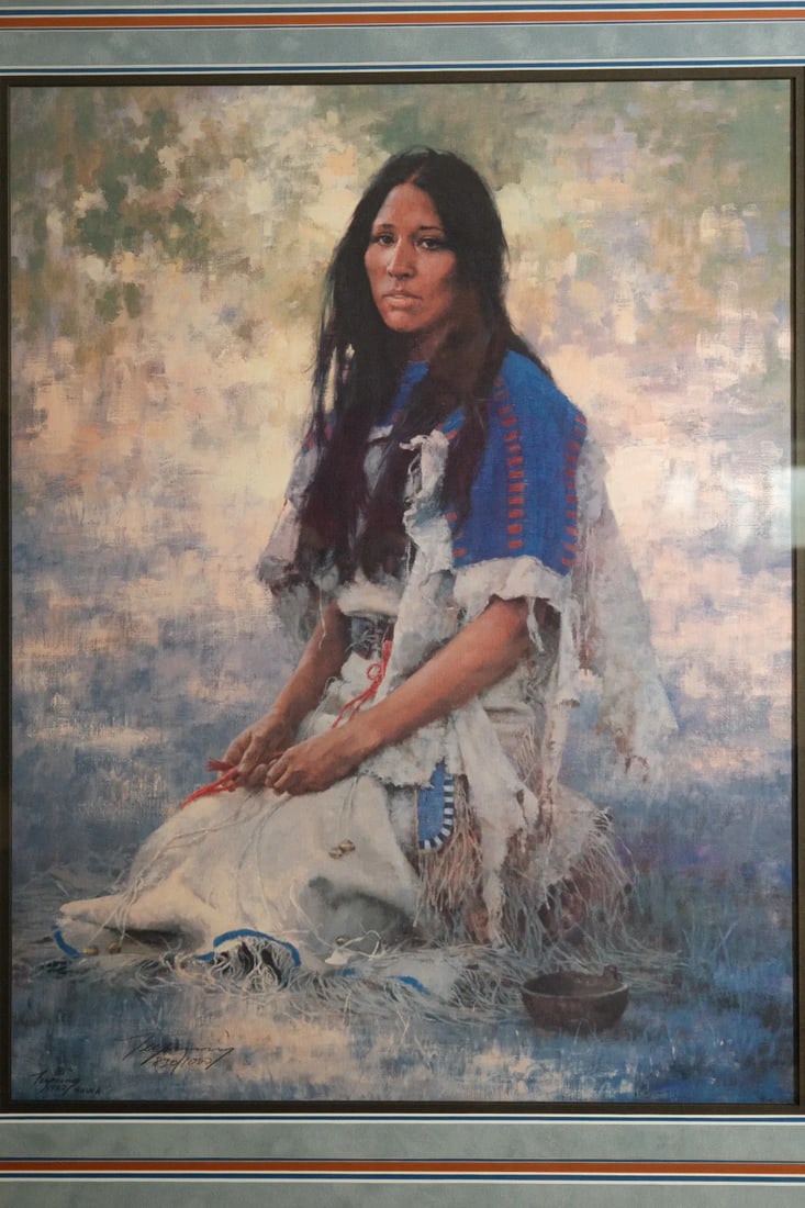 Howard Terpning "Woman of the Sioux" Signed Limited Edition Print - Western Portrait - 3