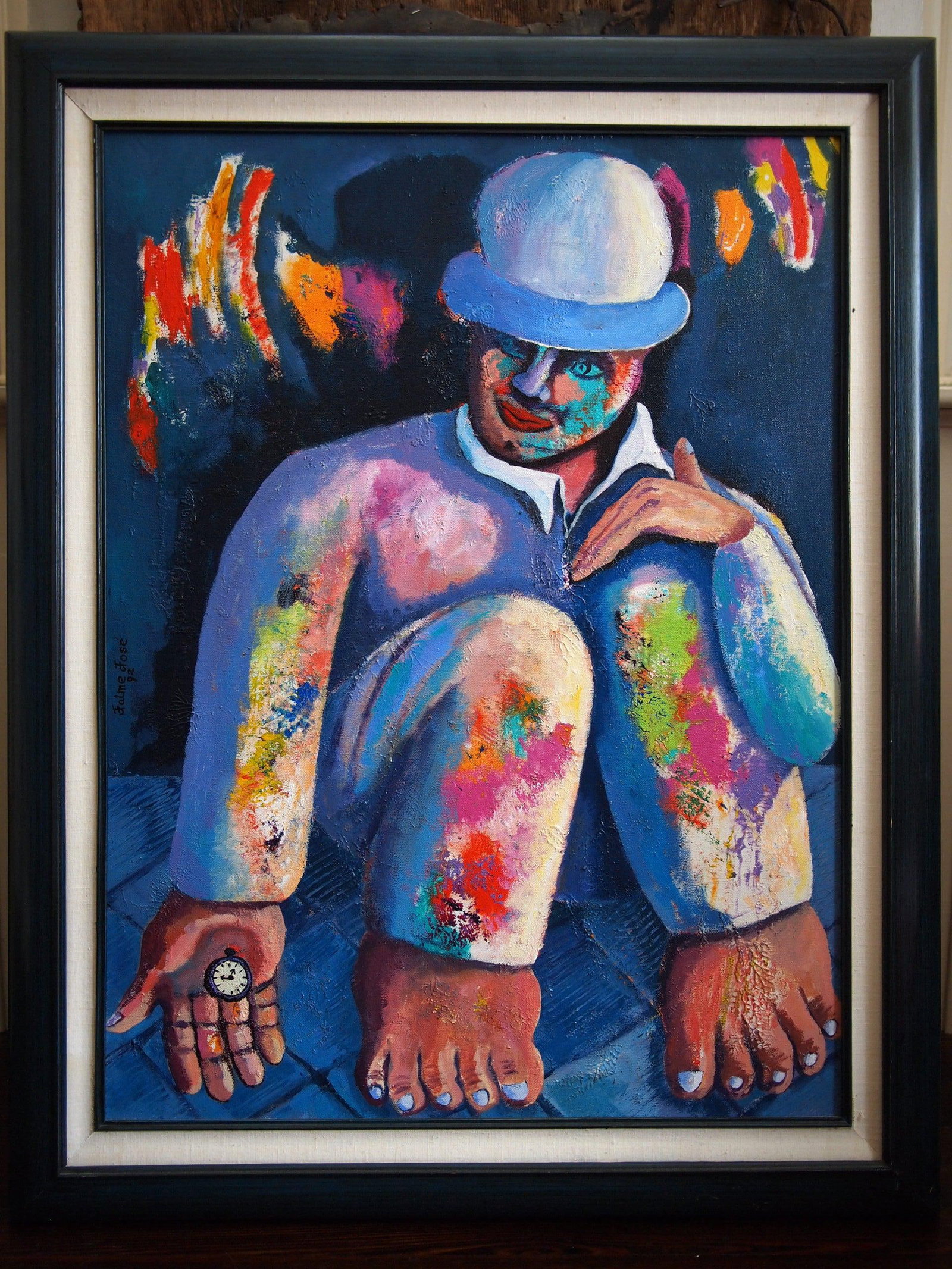 Original Jaime Jose 1992 Surrealist Portrait Painting - 2