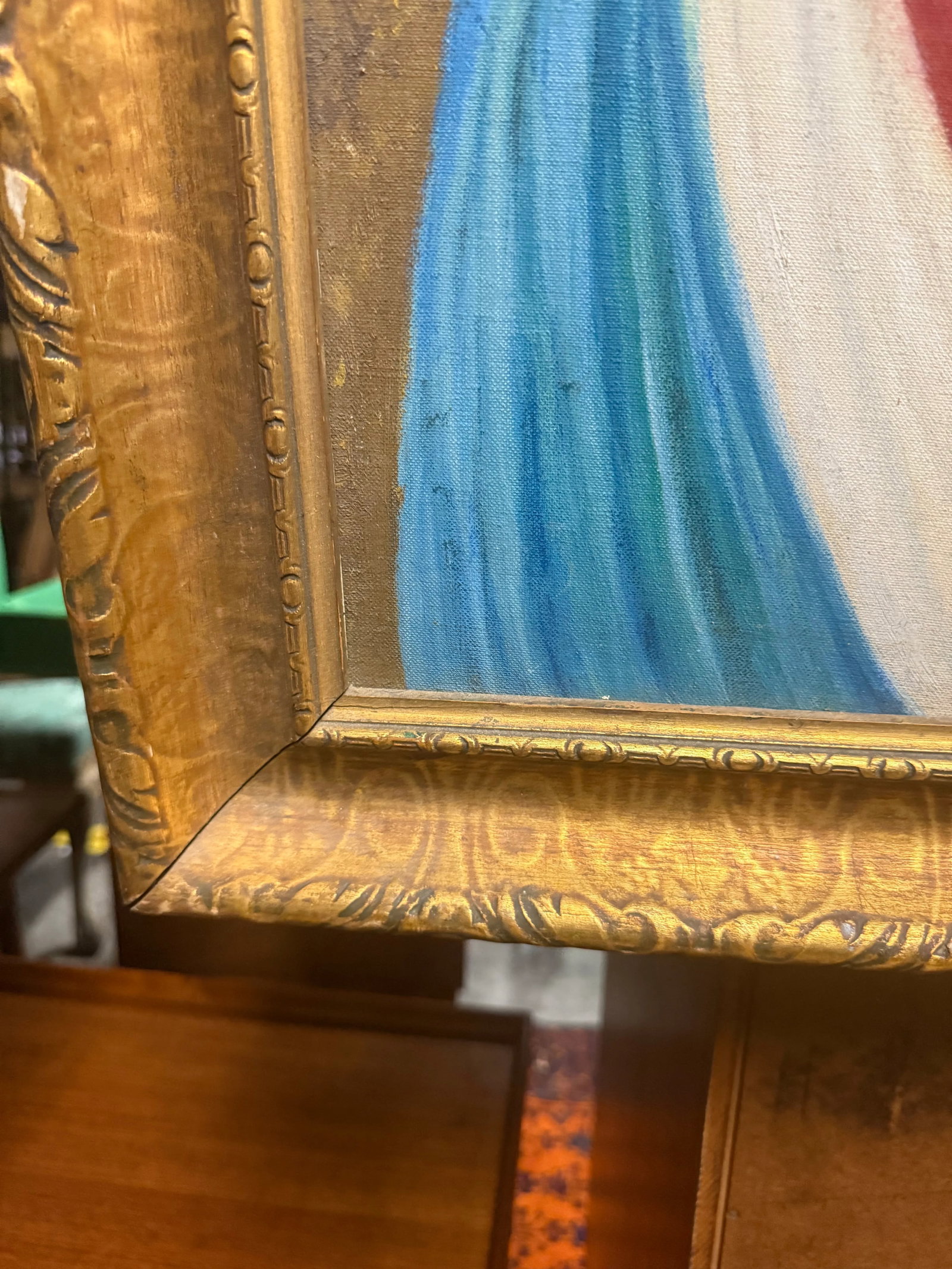 Original Mid-20th Century Mother With Child Painting - 6