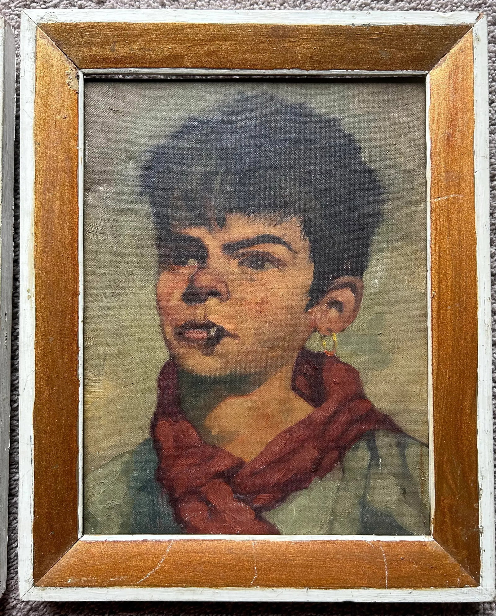 Antique 19th Century Pair of Portraits of Children, Framed - 3