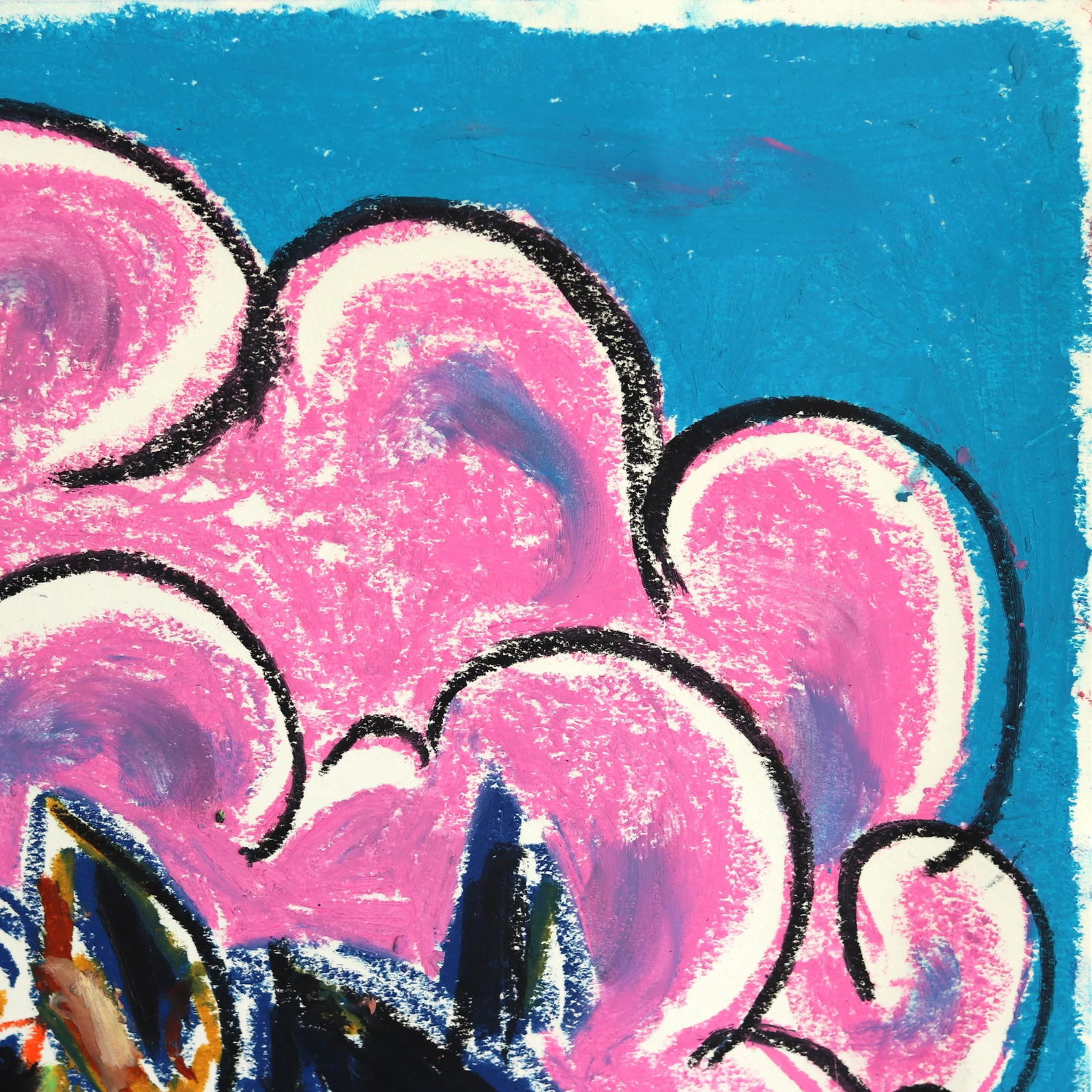 Wild West Dream - Colorful Playful Figurative Cowgirl Horse Mixed Media Original Artwork by Jesse Bl - 3