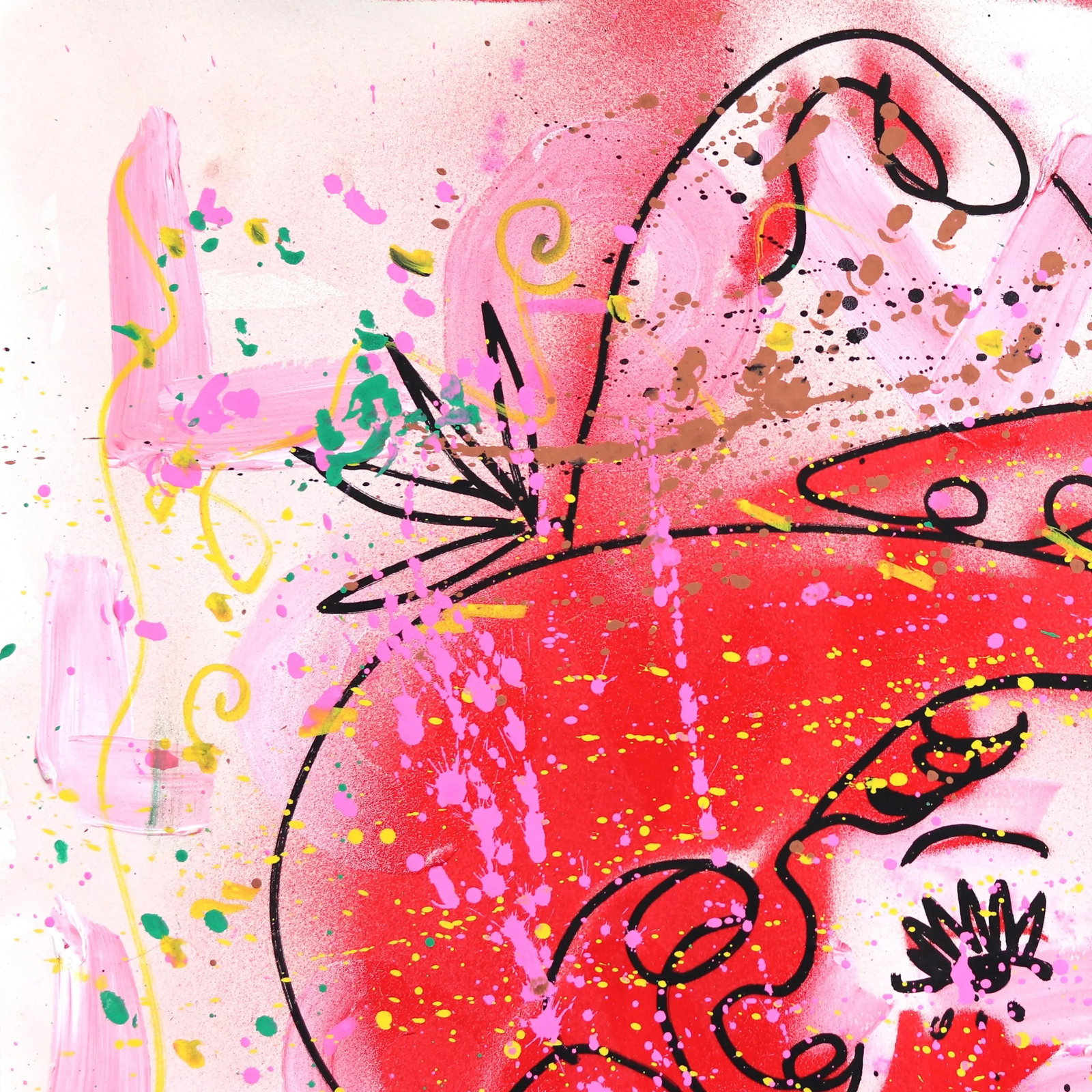 Lover 14 - Pink Figurative Cowgirl Love Inspired Art on Paper Original Artwork by Jesse Black - 2