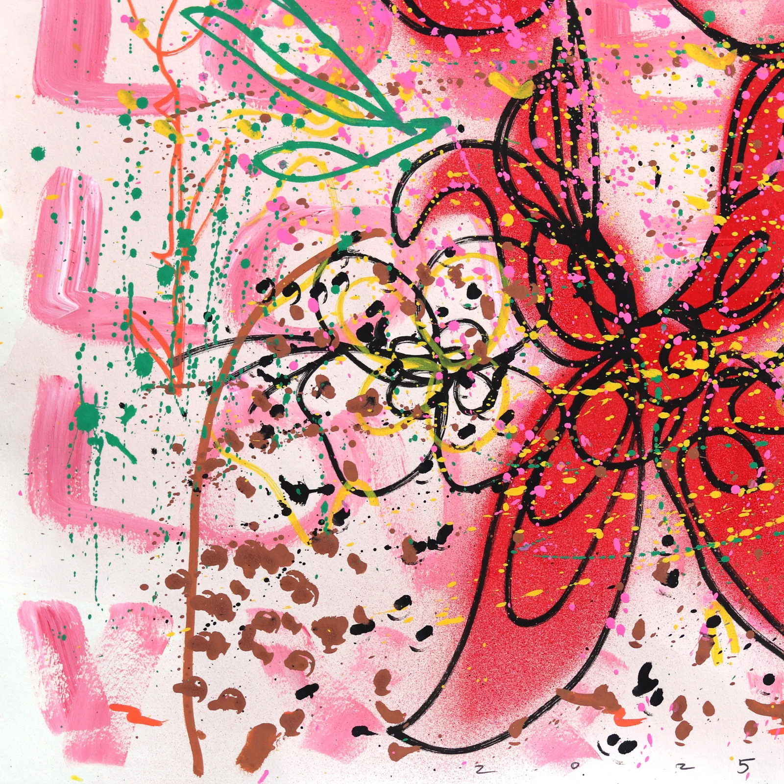Lover 14 - Pink Figurative Cowgirl Love Inspired Art on Paper Original Artwork by Jesse Black - 4