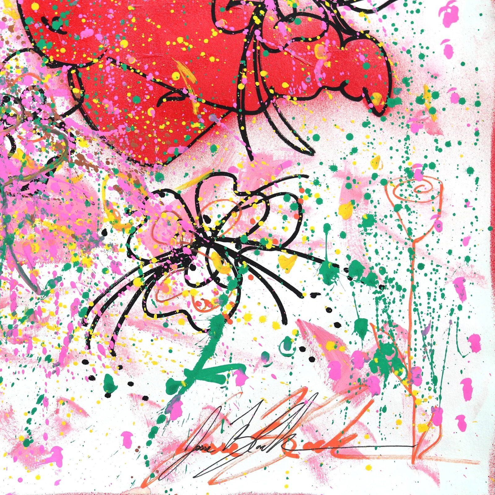 Lover 14 - Pink Figurative Cowgirl Love Inspired Art on Paper Original Artwork by Jesse Black - 5