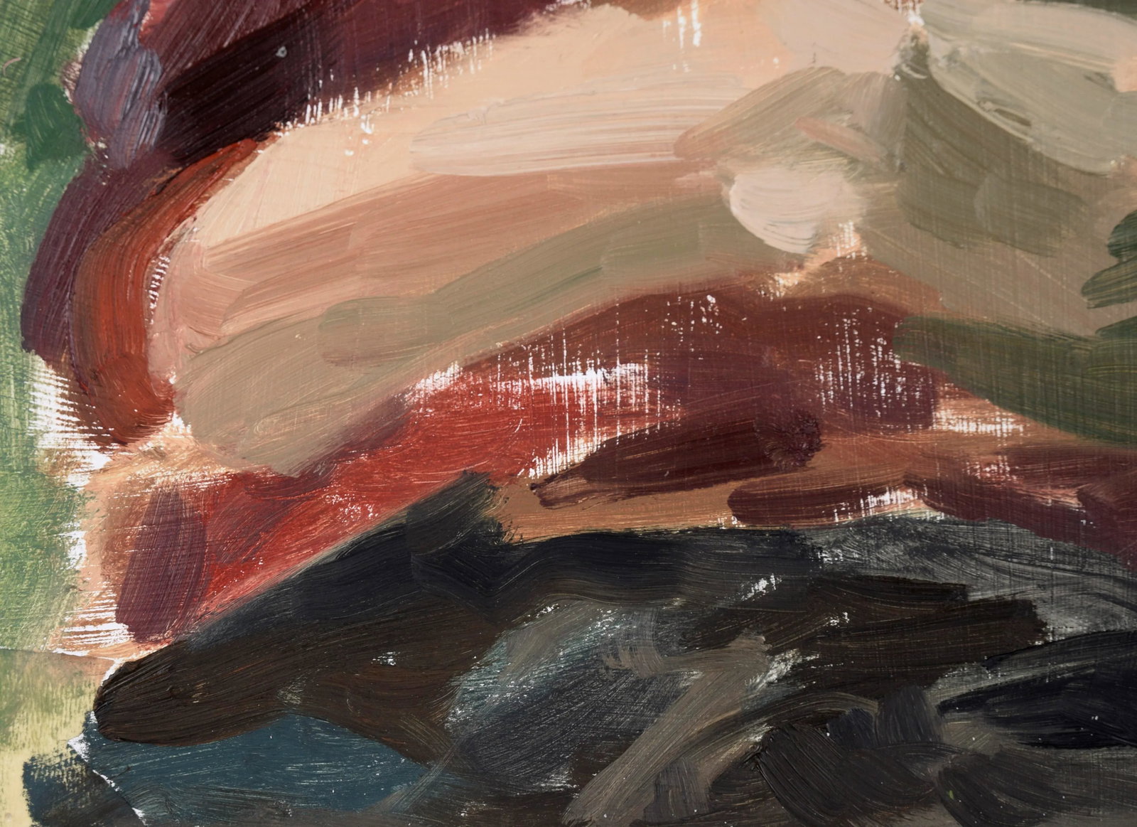 Portrait of a Woman in Red - Bay Area Figurative School Abstract Expressionist by Heather Speck - 3