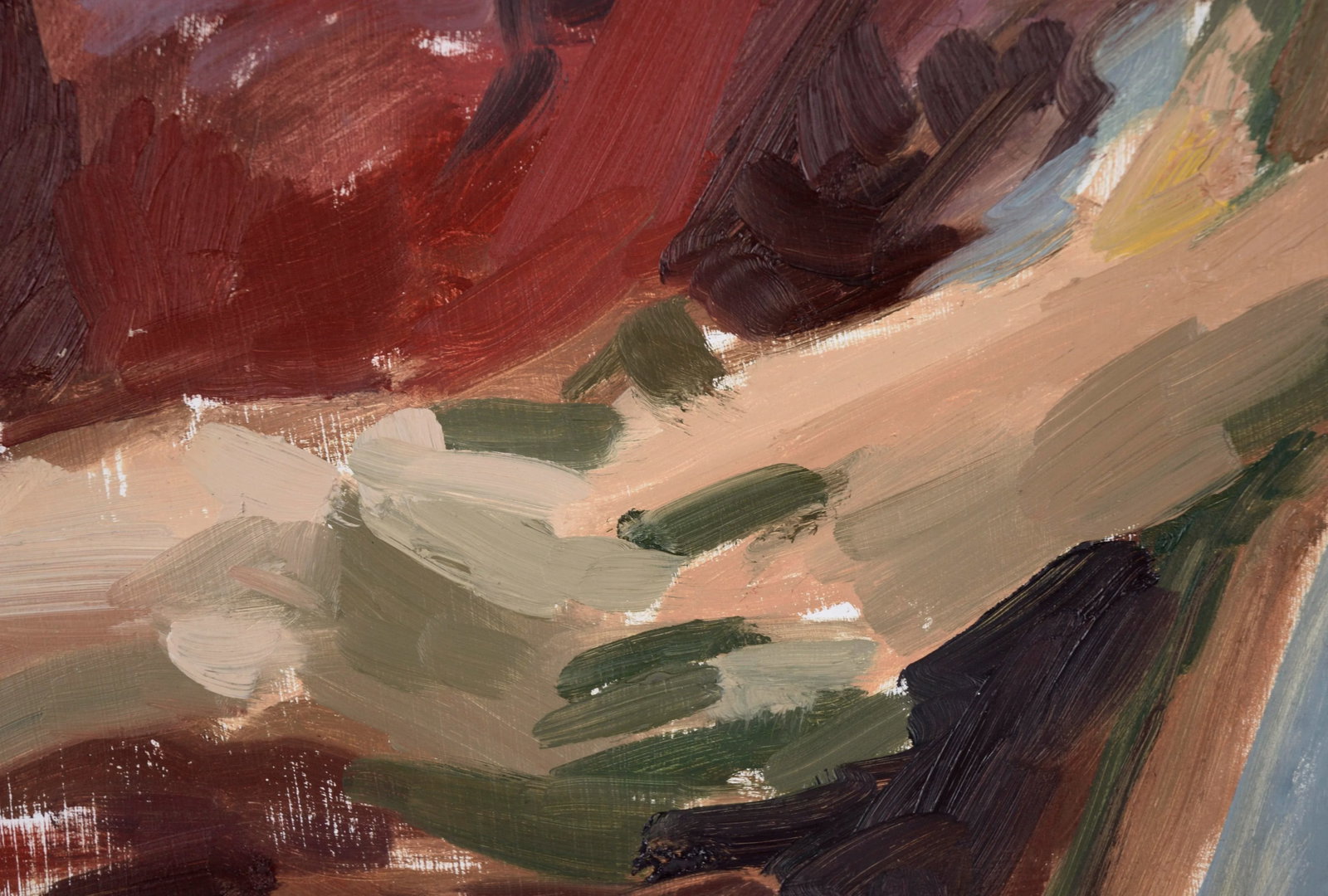 Portrait of a Woman in Red - Bay Area Figurative School Abstract Expressionist by Heather Speck - 5