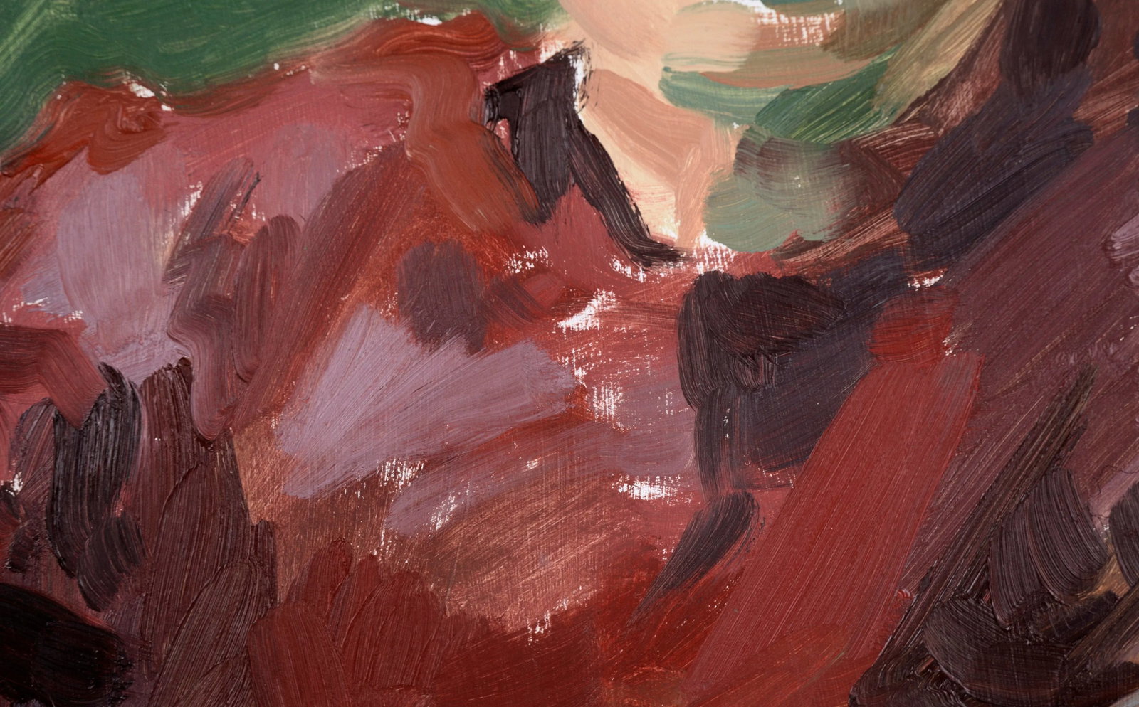 Portrait of a Woman in Red - Bay Area Figurative School Abstract Expressionist by Heather Speck - 7