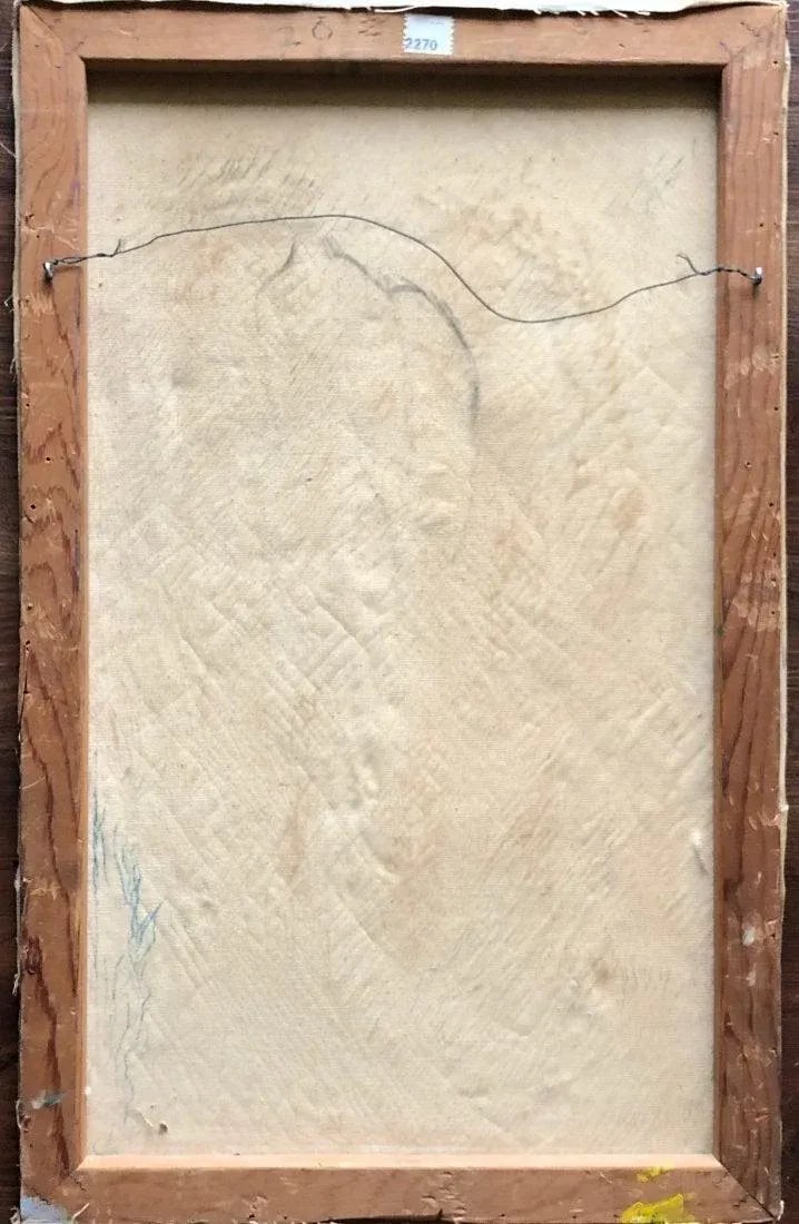 Original Vintage 1967 Portrait Painting - 4