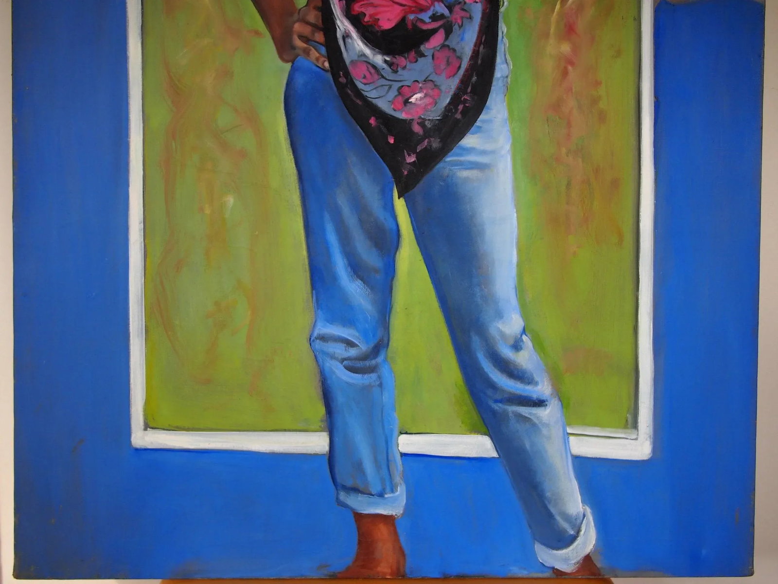 Original Greta Thyssen Guenther Large Portrait Painting of Black Woman - 40x30" - 3