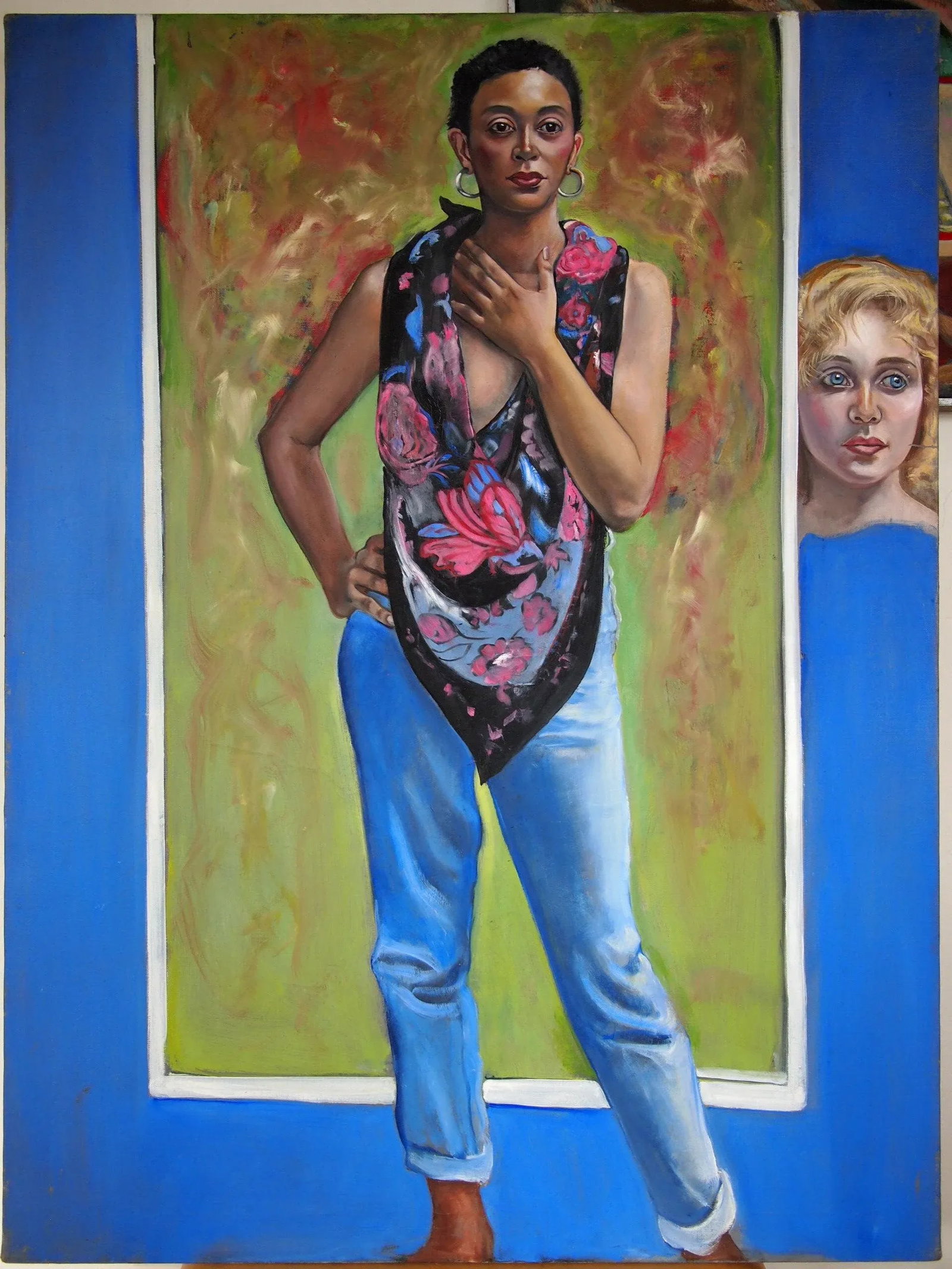 Original Greta Thyssen Guenther Large Portrait Painting of Black Woman - 40x30" - 6