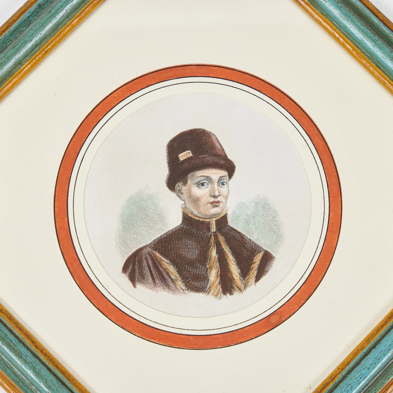 Antique Hand Colored Print of European Notable C 1800's | C - 7