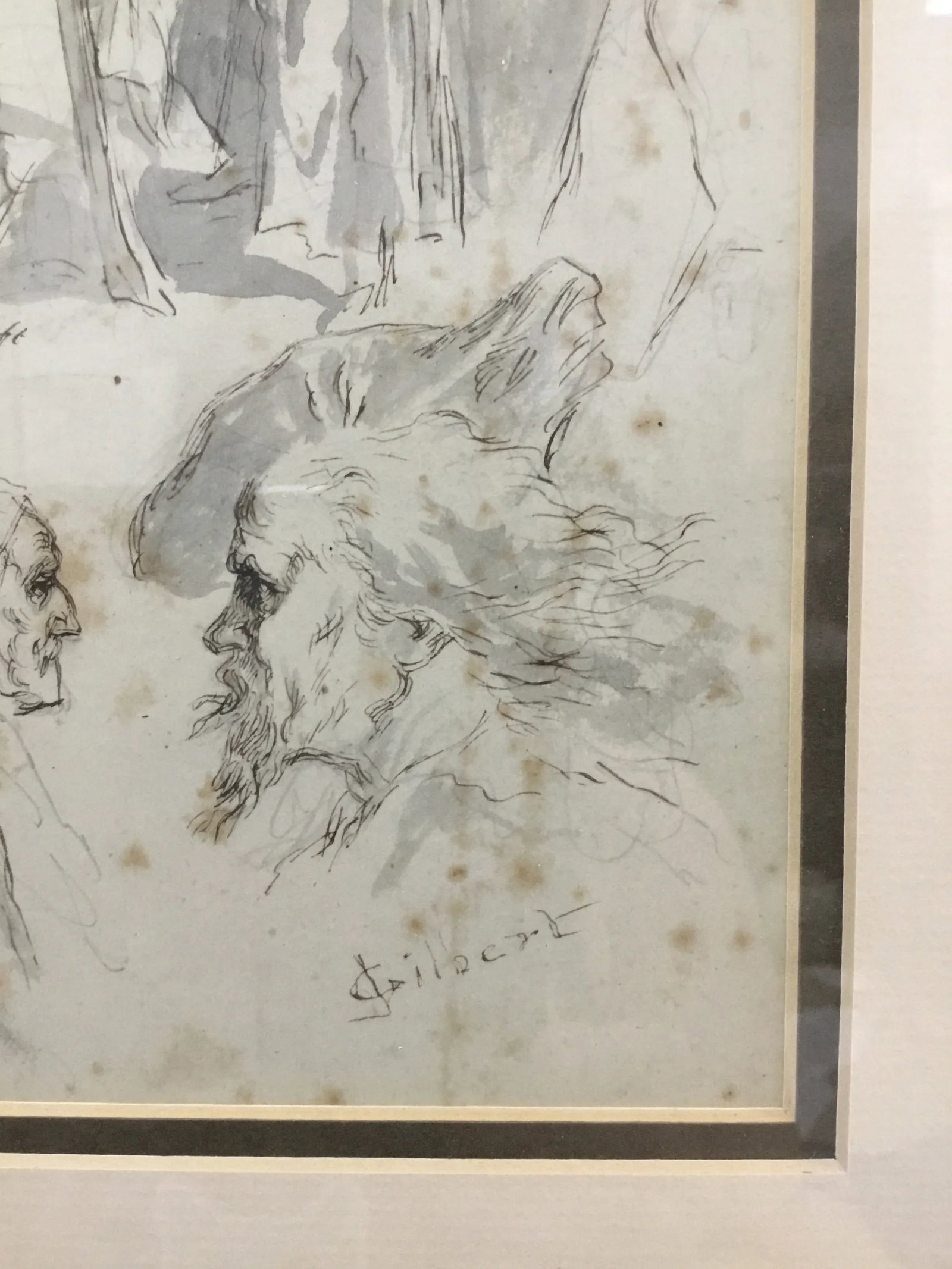 Original Pen and Ink Study Drawing by Sir John Gilbert - 4