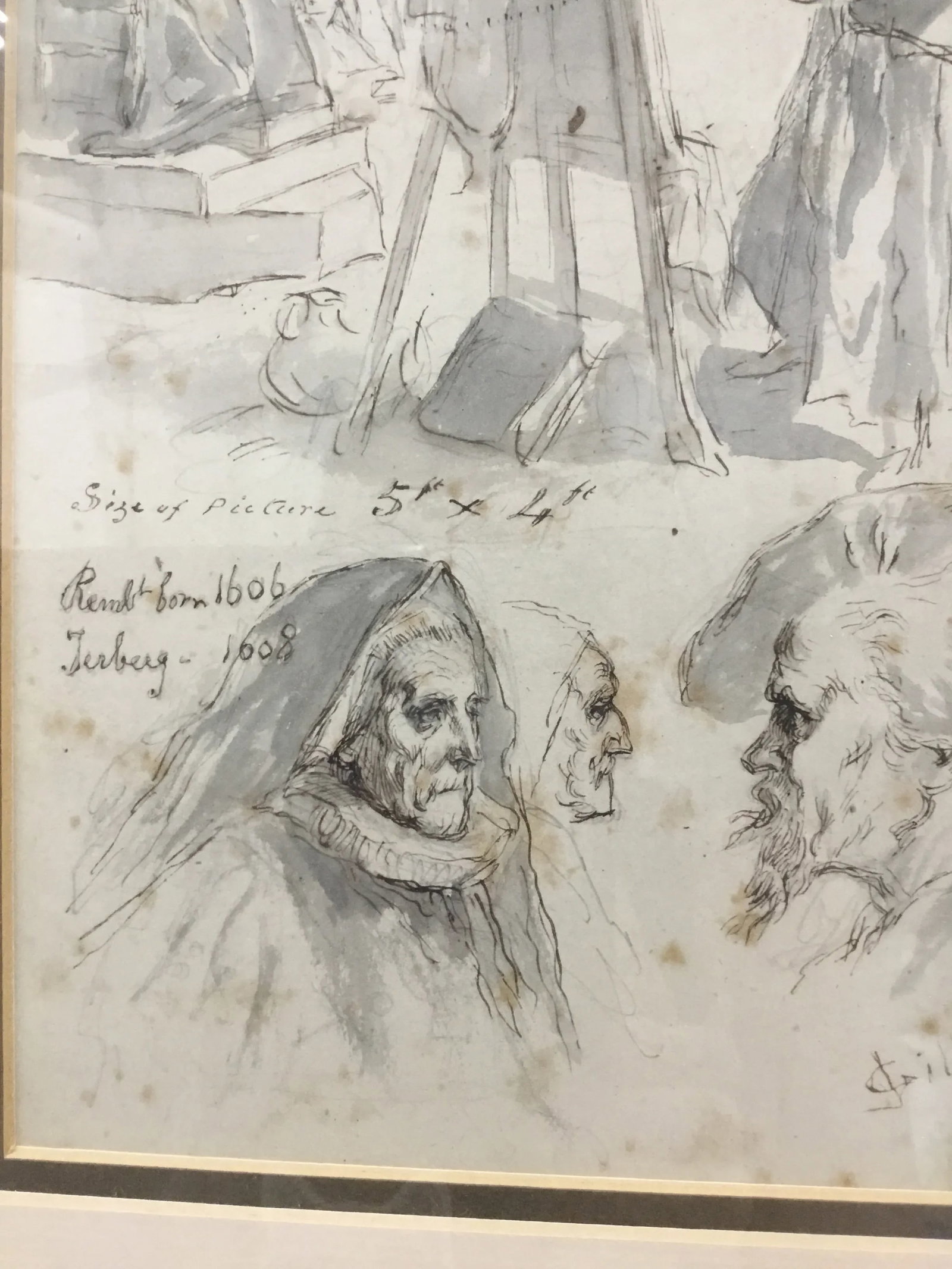 Original Pen and Ink Study Drawing by Sir John Gilbert - 5