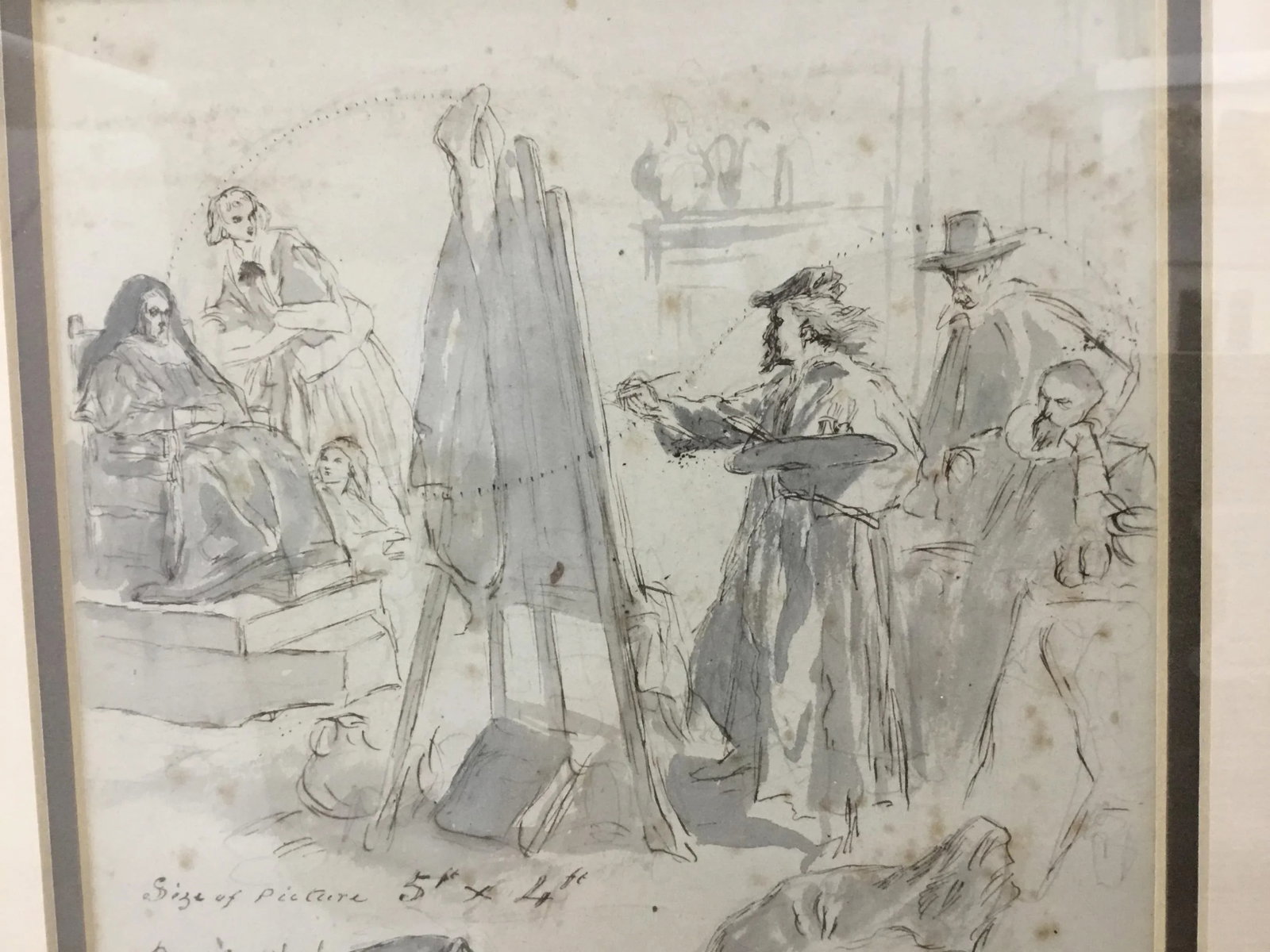Original Pen and Ink Study Drawing by Sir John Gilbert - 6