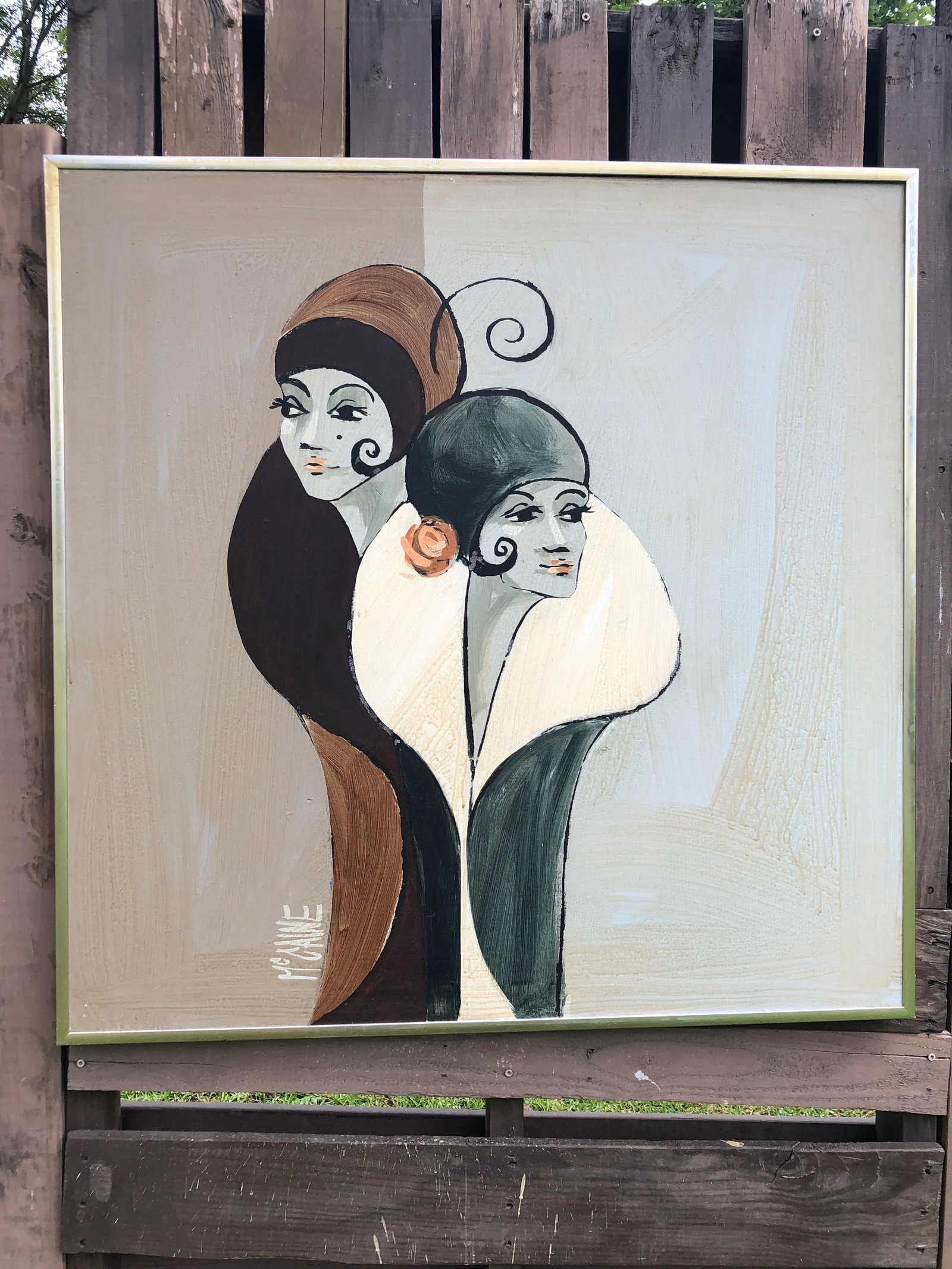 Vintage McClaine Oil Canvas Painting - 10