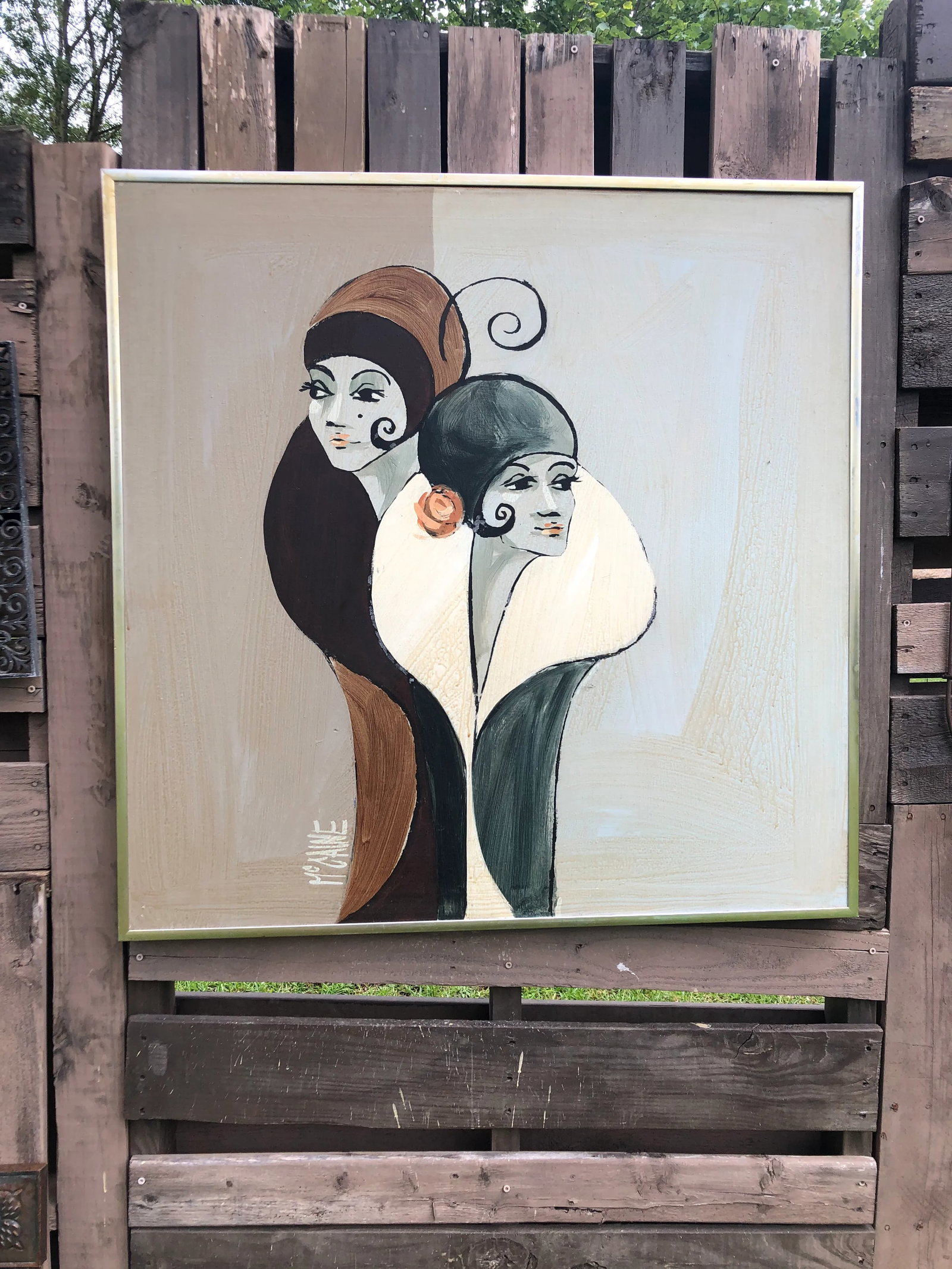 Vintage McClaine Oil Canvas Painting - 2