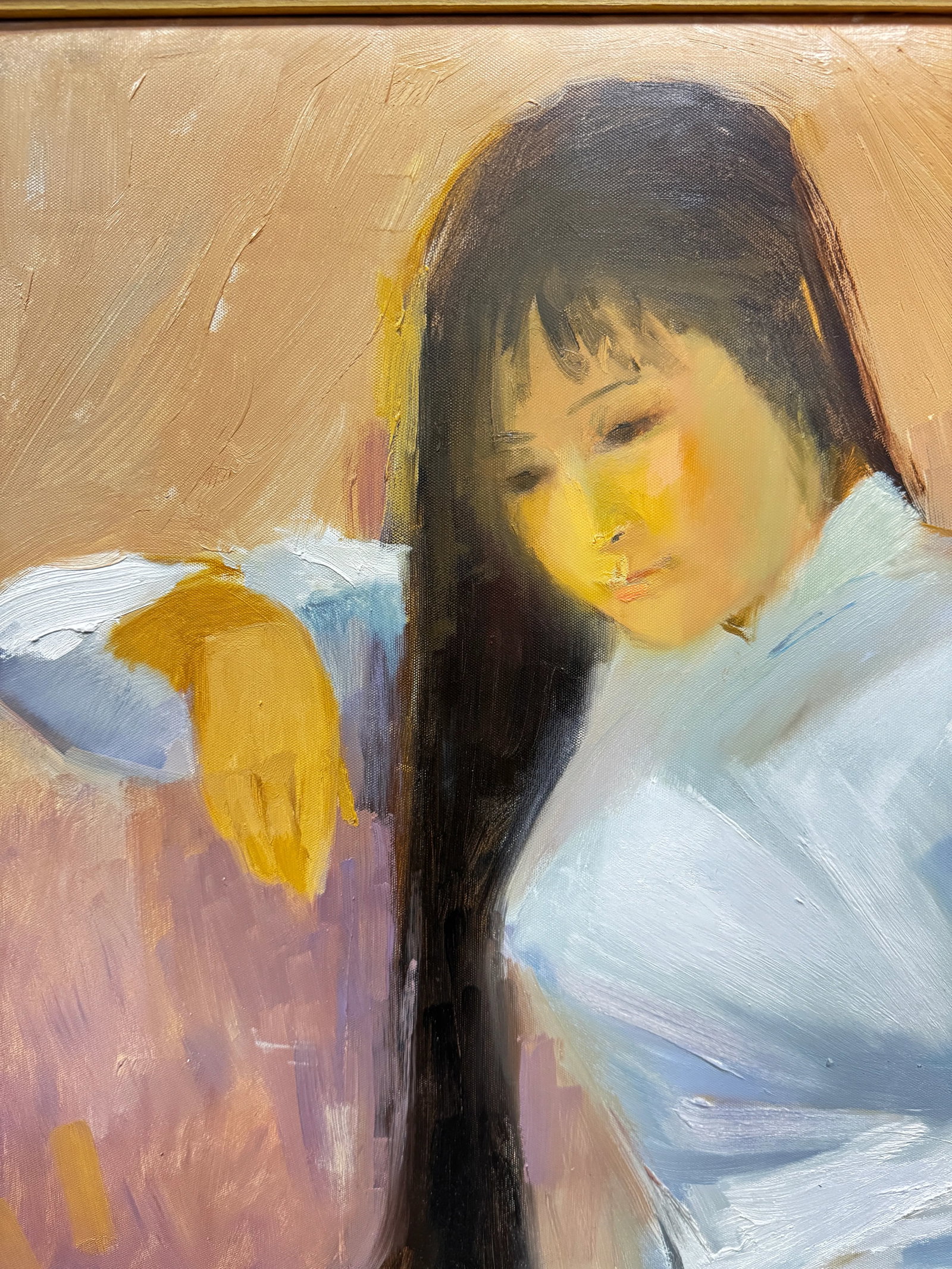Pham Duc Phong Signed Vietnamese Woman Portrait Oil Painting 2002, Framed - 5