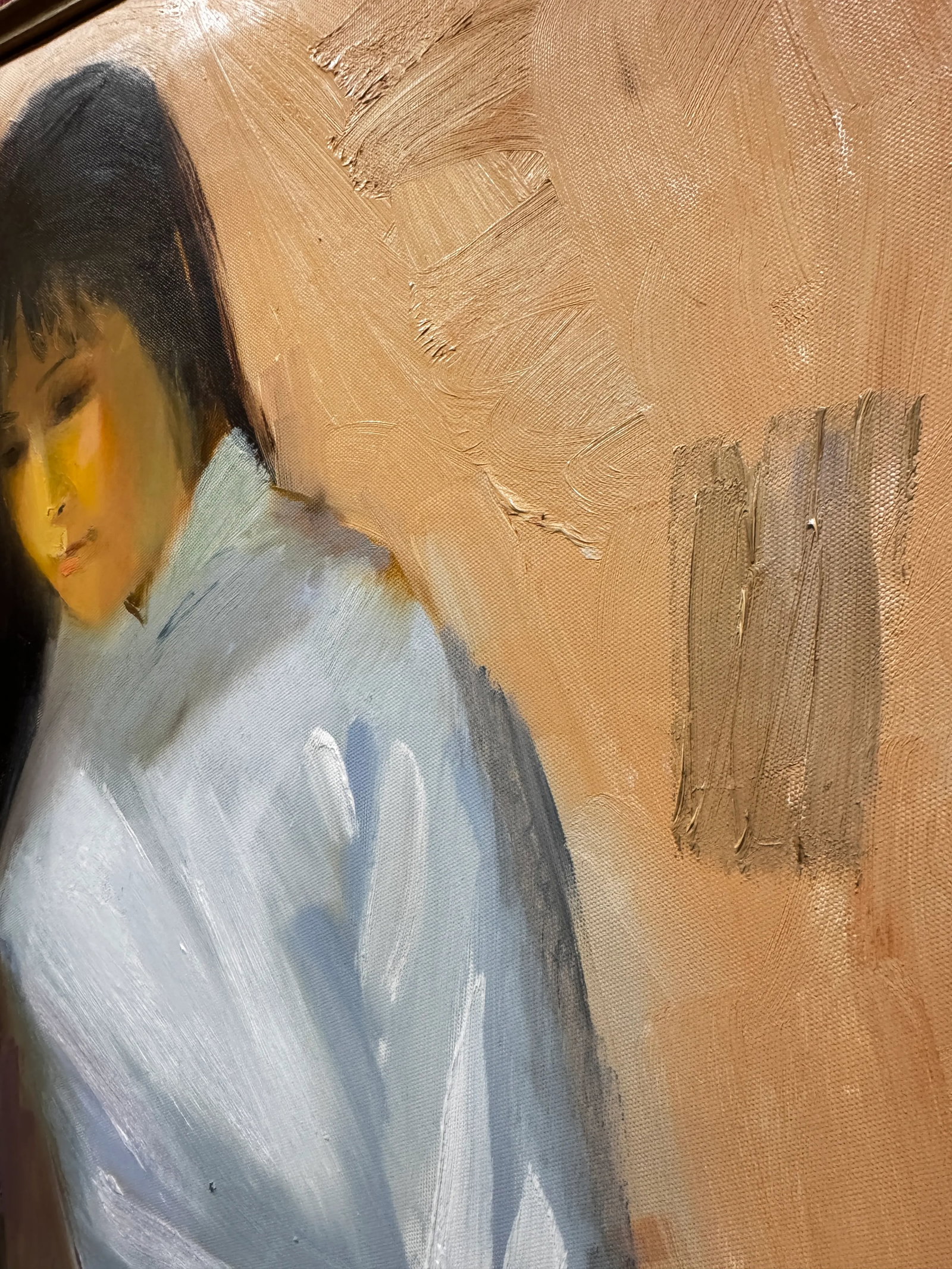 Pham Duc Phong Signed Vietnamese Woman Portrait Oil Painting 2002, Framed - 7